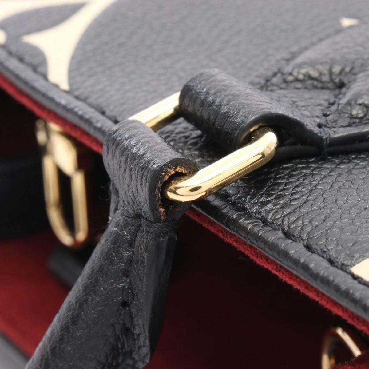 Louis Vuitton Beige Black Monogram Empreinte Handbag (Pre-Owned)
