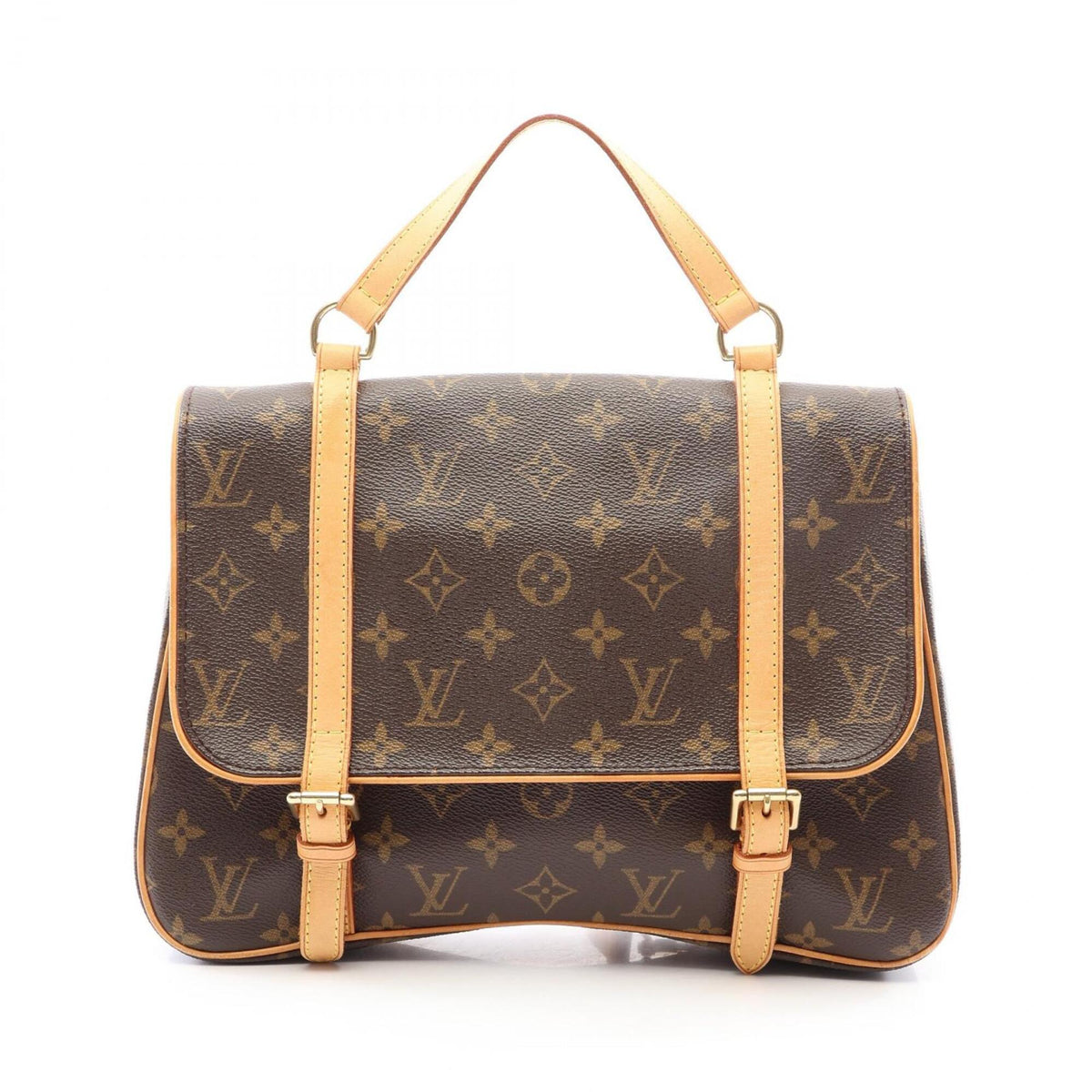 Louis Vuitton Brown Pvc Leather Backpack Handbag (Pre-Owned)