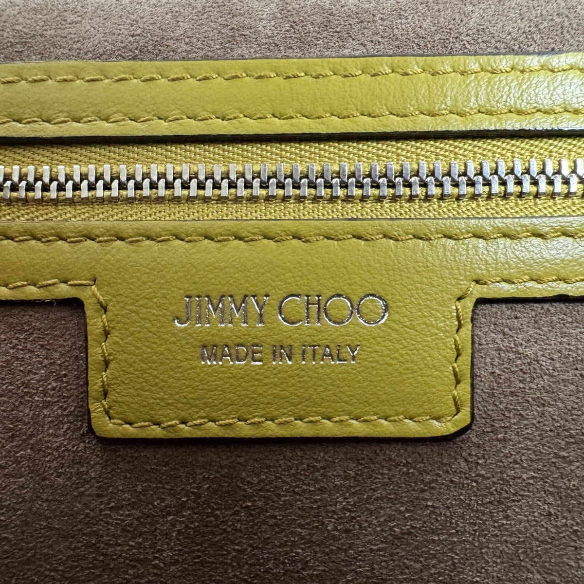Jimmy Choo Yellow Leather Handbag Shoulder Bag (Pre-Owned)