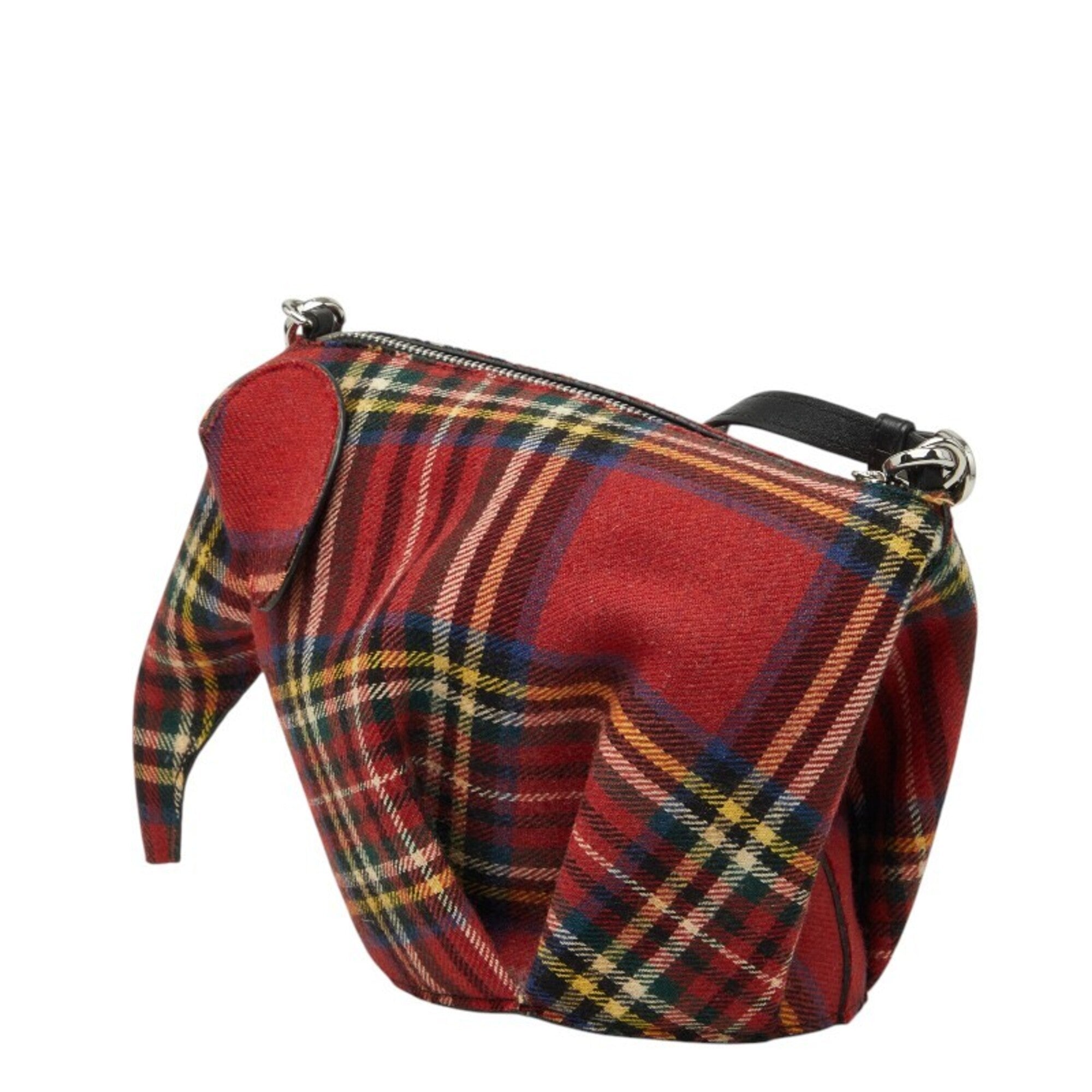 Loewe Multi-Color Red Color Wool Shoulder Bag (Pre-Owned)