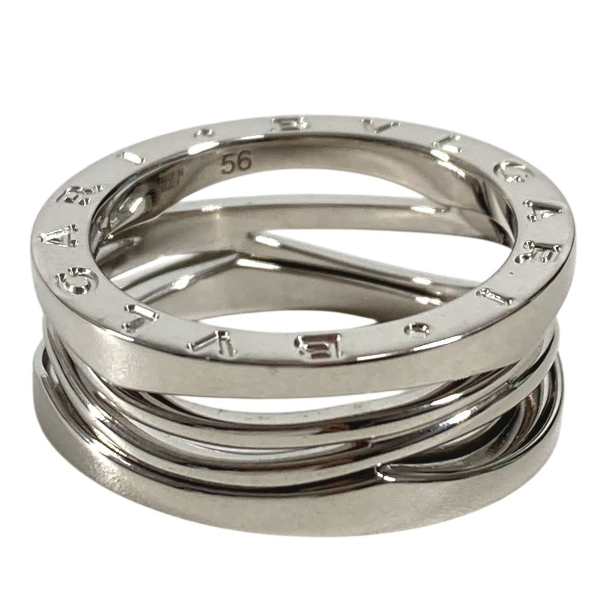 Bvlgari Silver White Gold (18K) Band Ring (Pre-Owned)