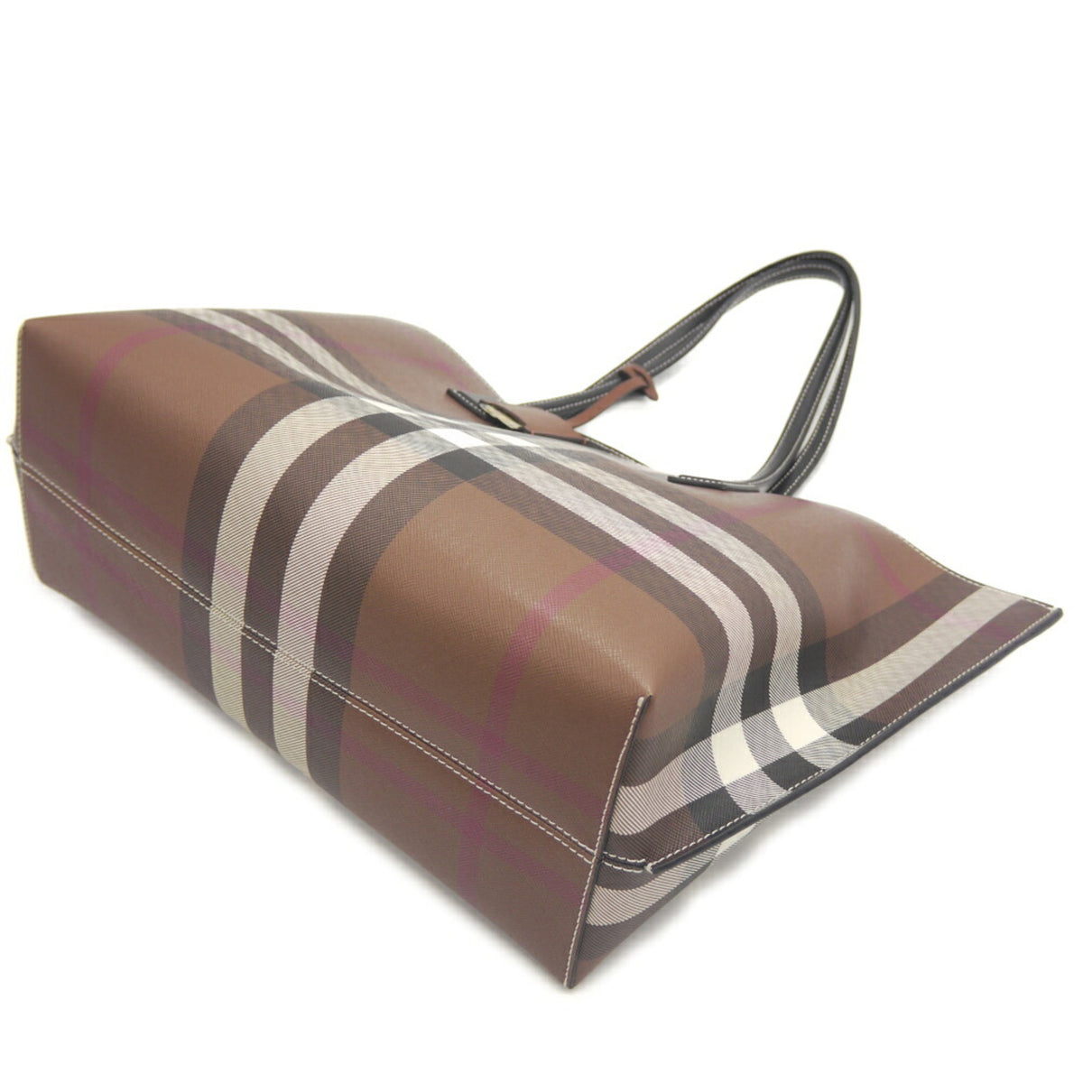 Burberry Brown Elastane Cotton Polyester Tote Bag (Pre-Owned)