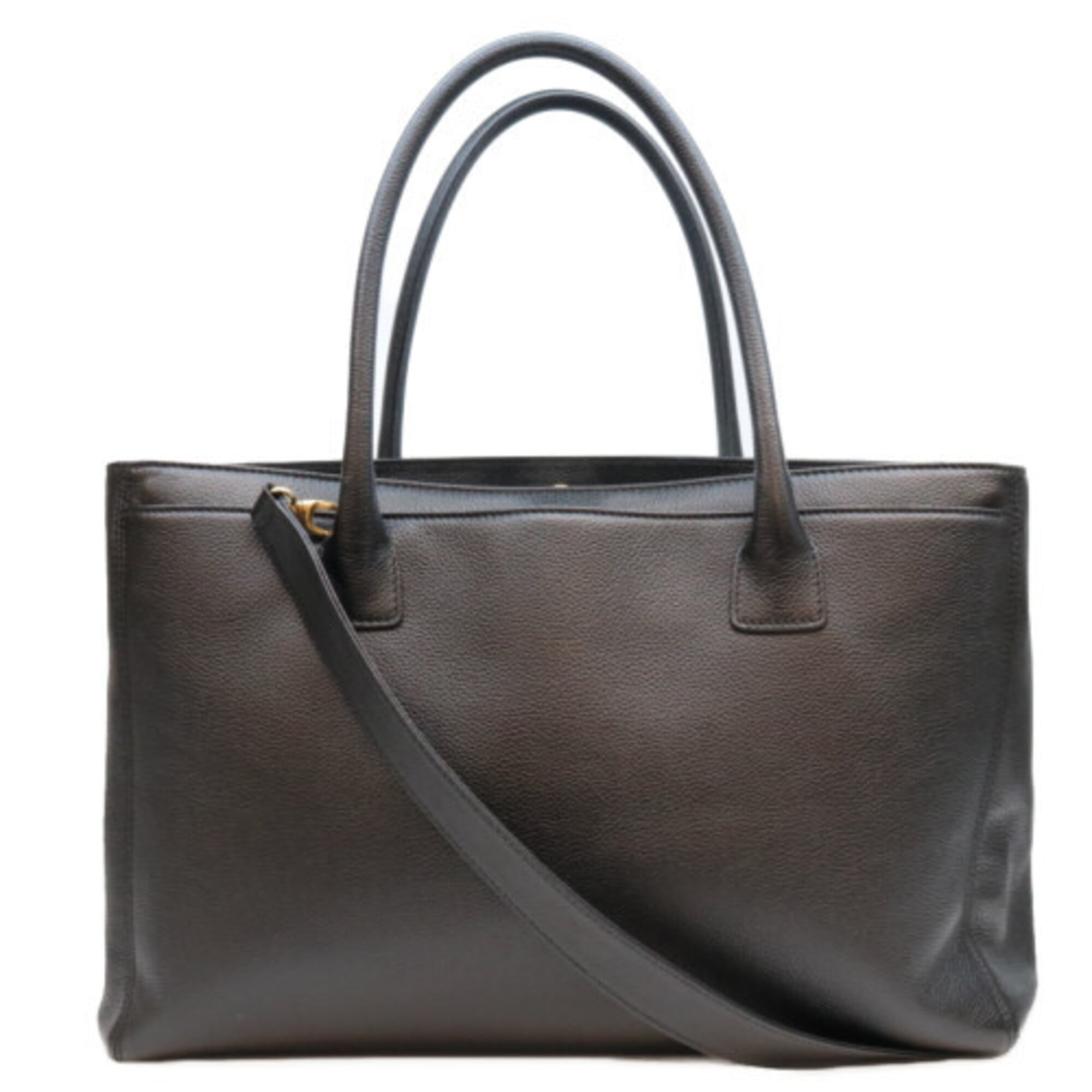 Chanel Black Leather Tote Bag (Pre-Owned)