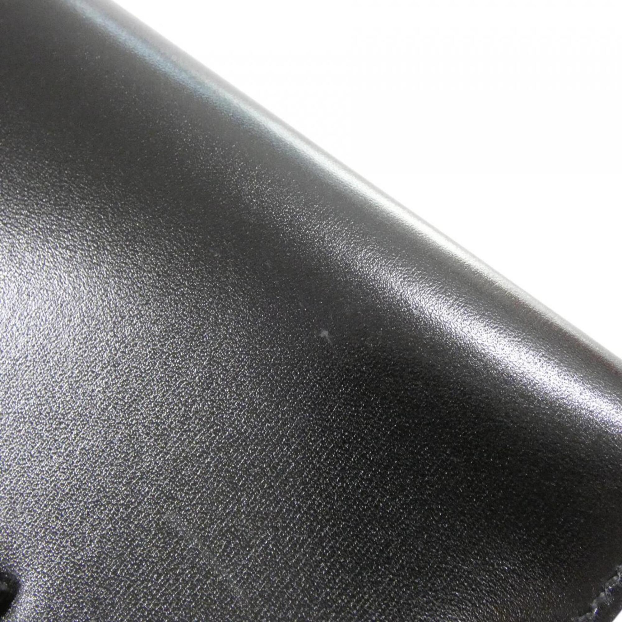 Hermes Black Box Calf Leather Wallet (Bi-Fold) (Pre-Owned)