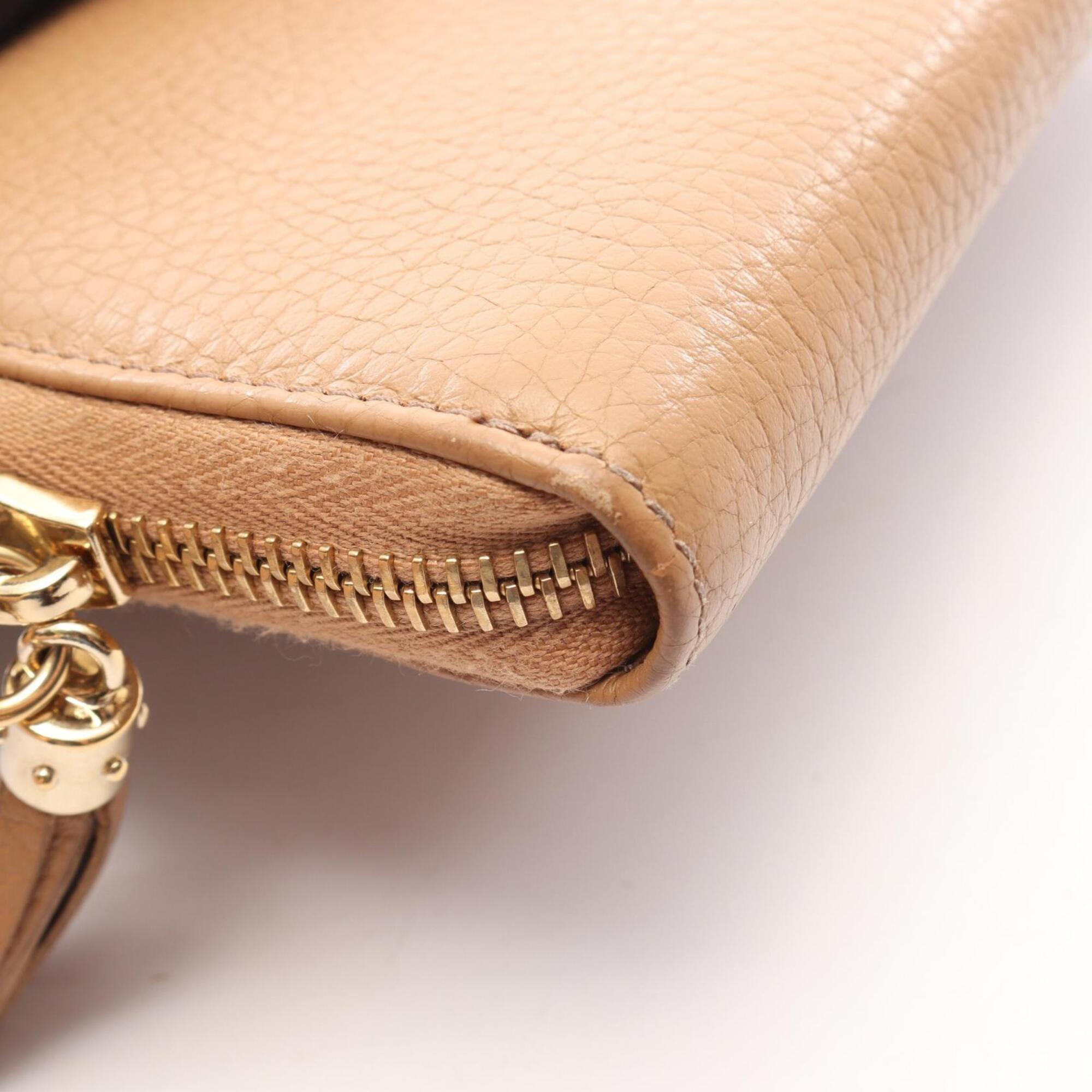 Gucci Brown Leather Long Wallet (Bi-Fold) (Pre-Owned)