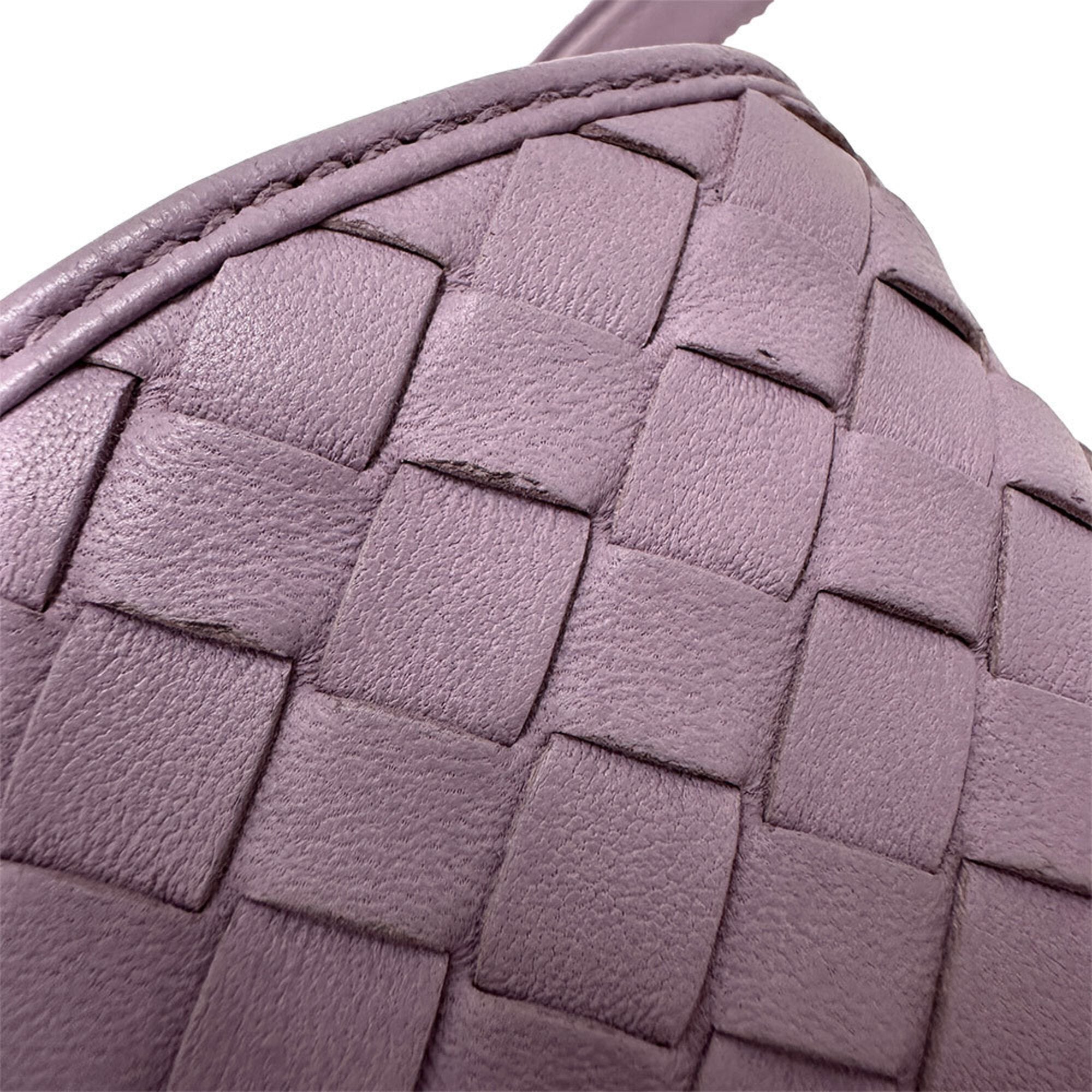 Bottega Veneta Purple Canvas Handbag Shoulder Bag (Pre-Owned)