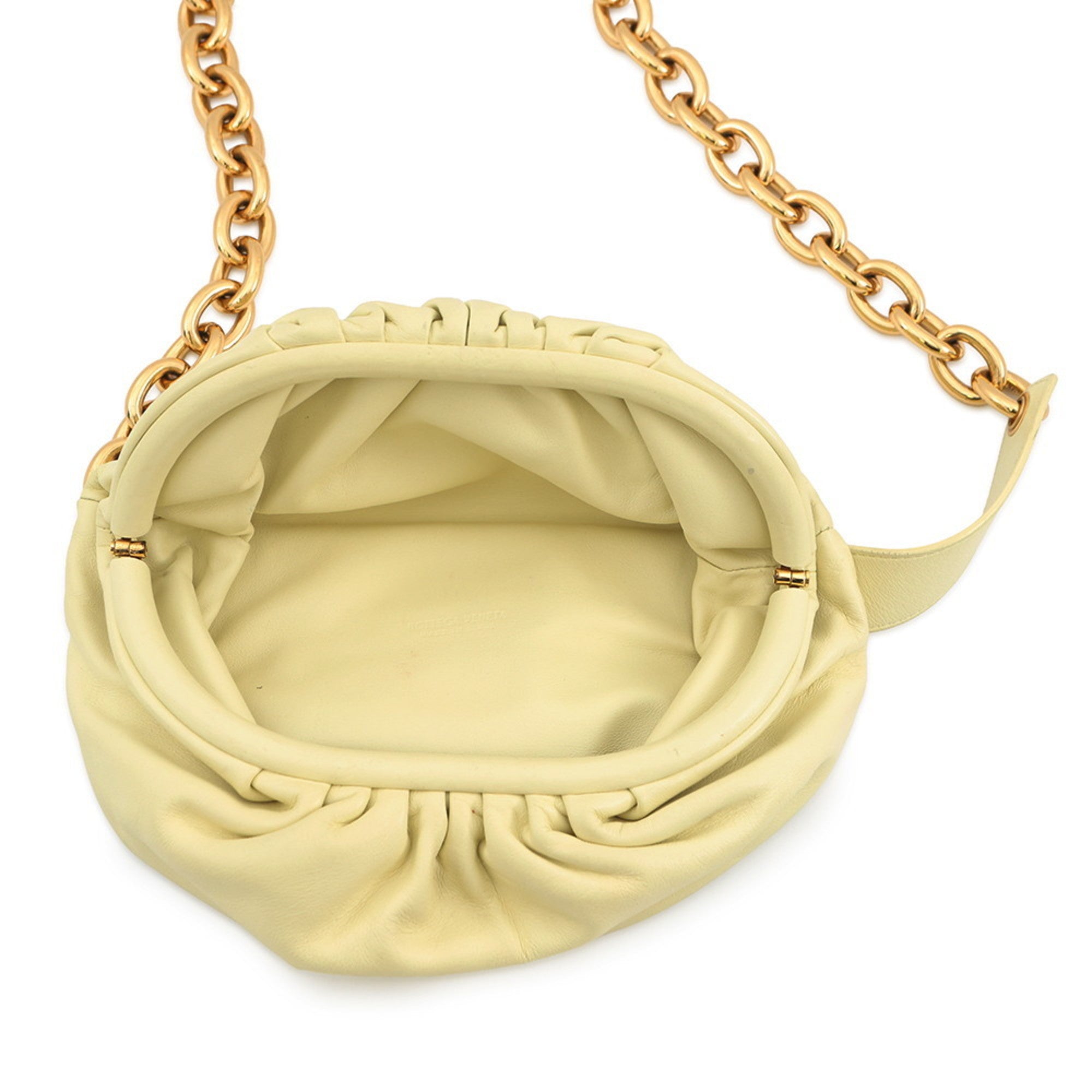 Bottega Veneta Yellow Leather Handbag Sling Bag (Pre-Owned)