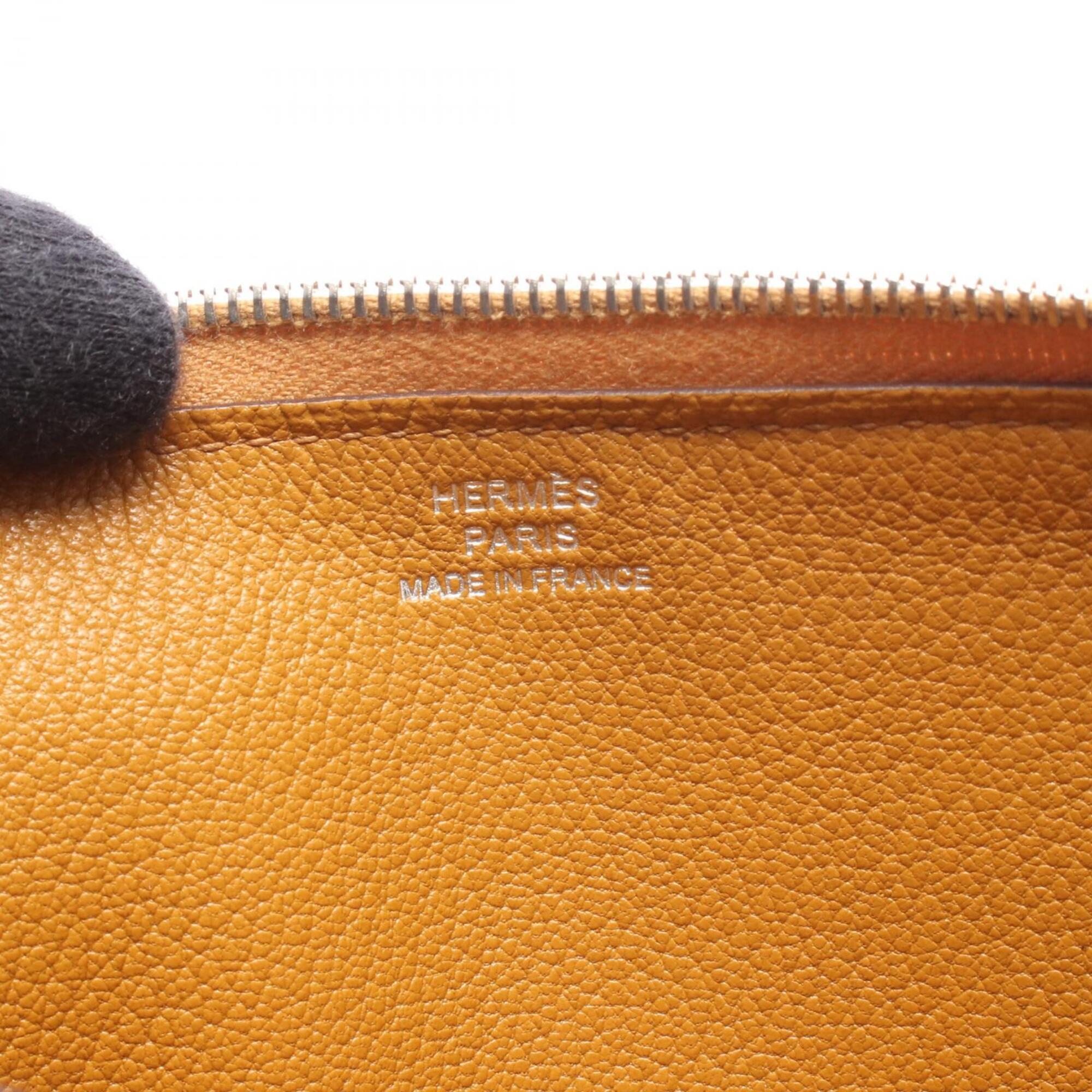 Hermes Brown Caramel Togo Leather Long Wallet (Bi-Fold) (Pre-Owned)