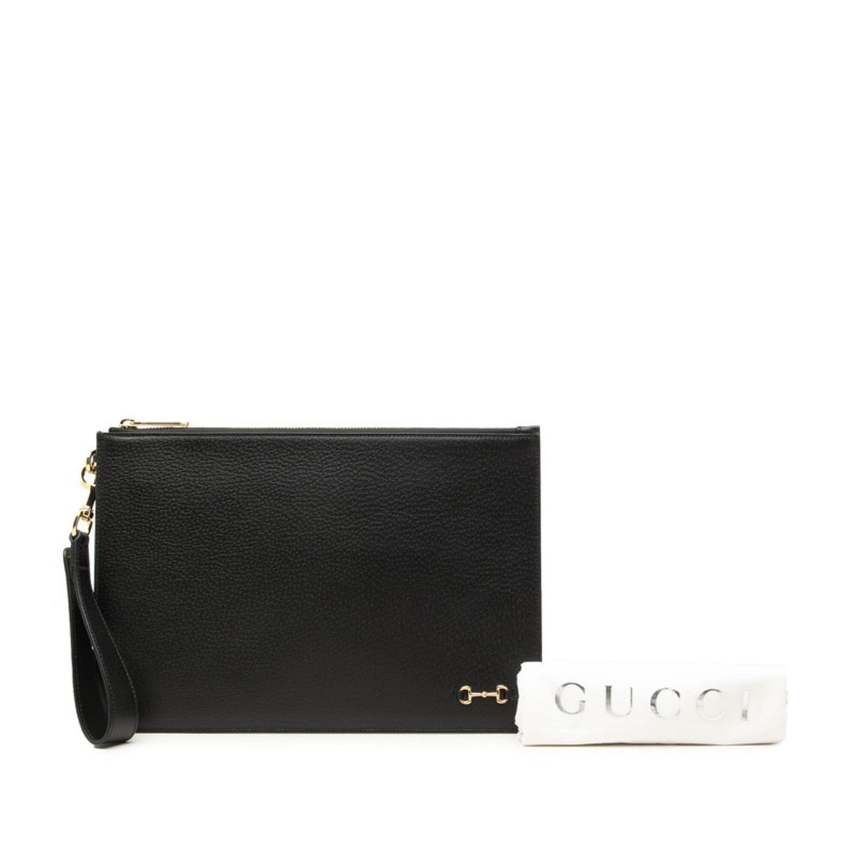 Gucci Black Leather Clutch Bag (Pre-Owned)