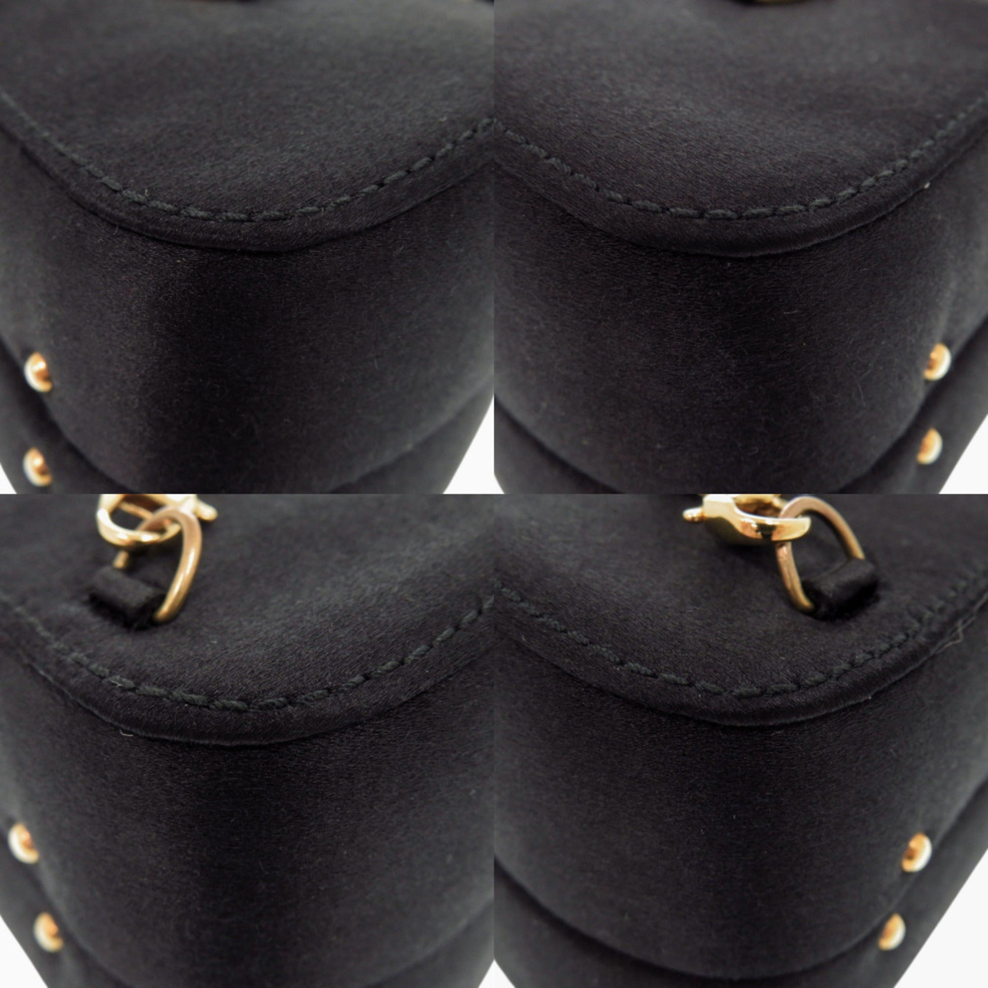 Gucci Black Satin Rhinestone Backpack (Pre-Owned)