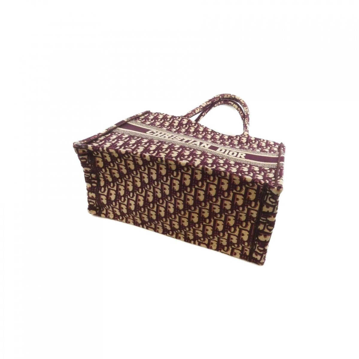 Christian Dior Burgundy Canvas Handbag (Pre-Owned)