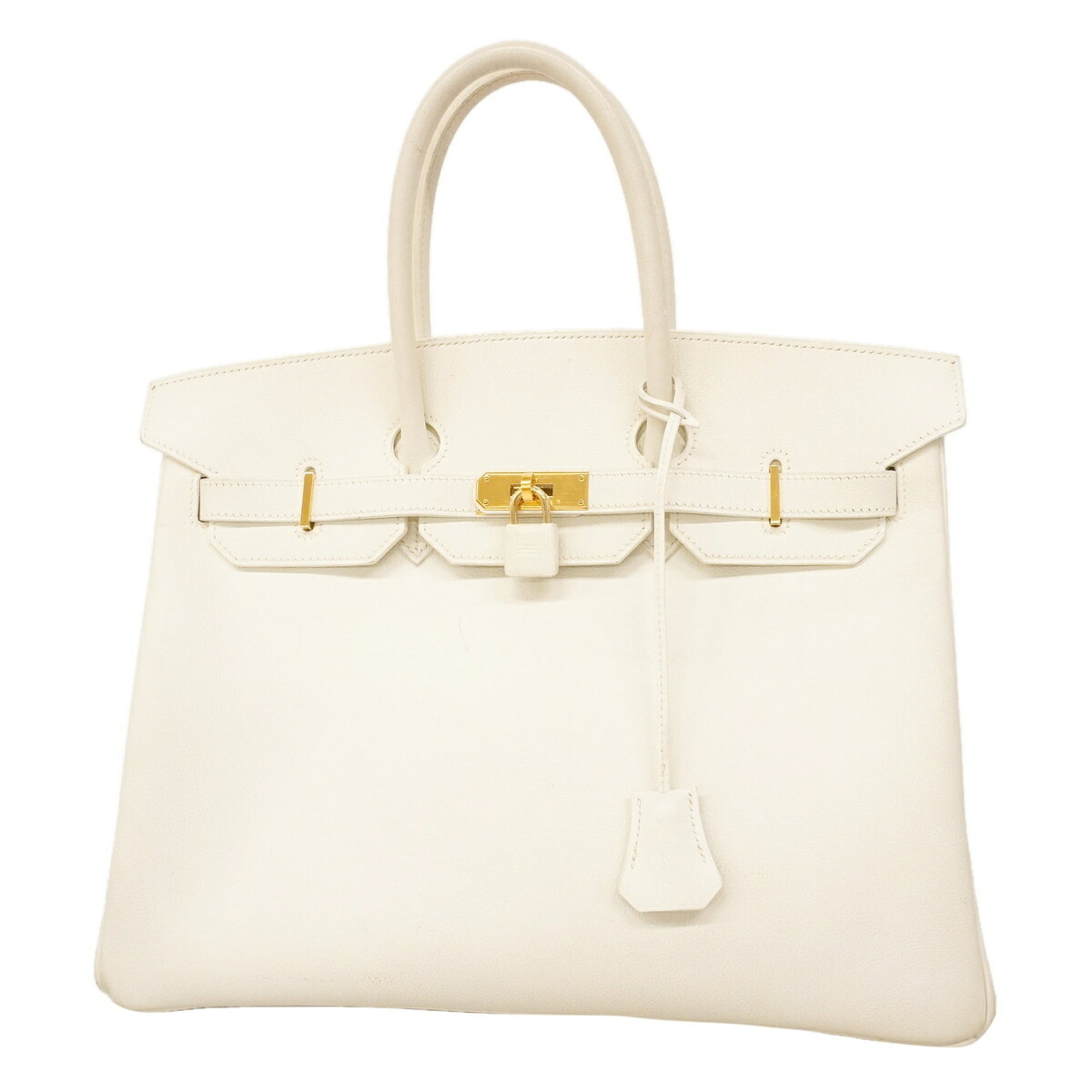 Hermes White Courchevel Leather Handbag (Pre-Owned)