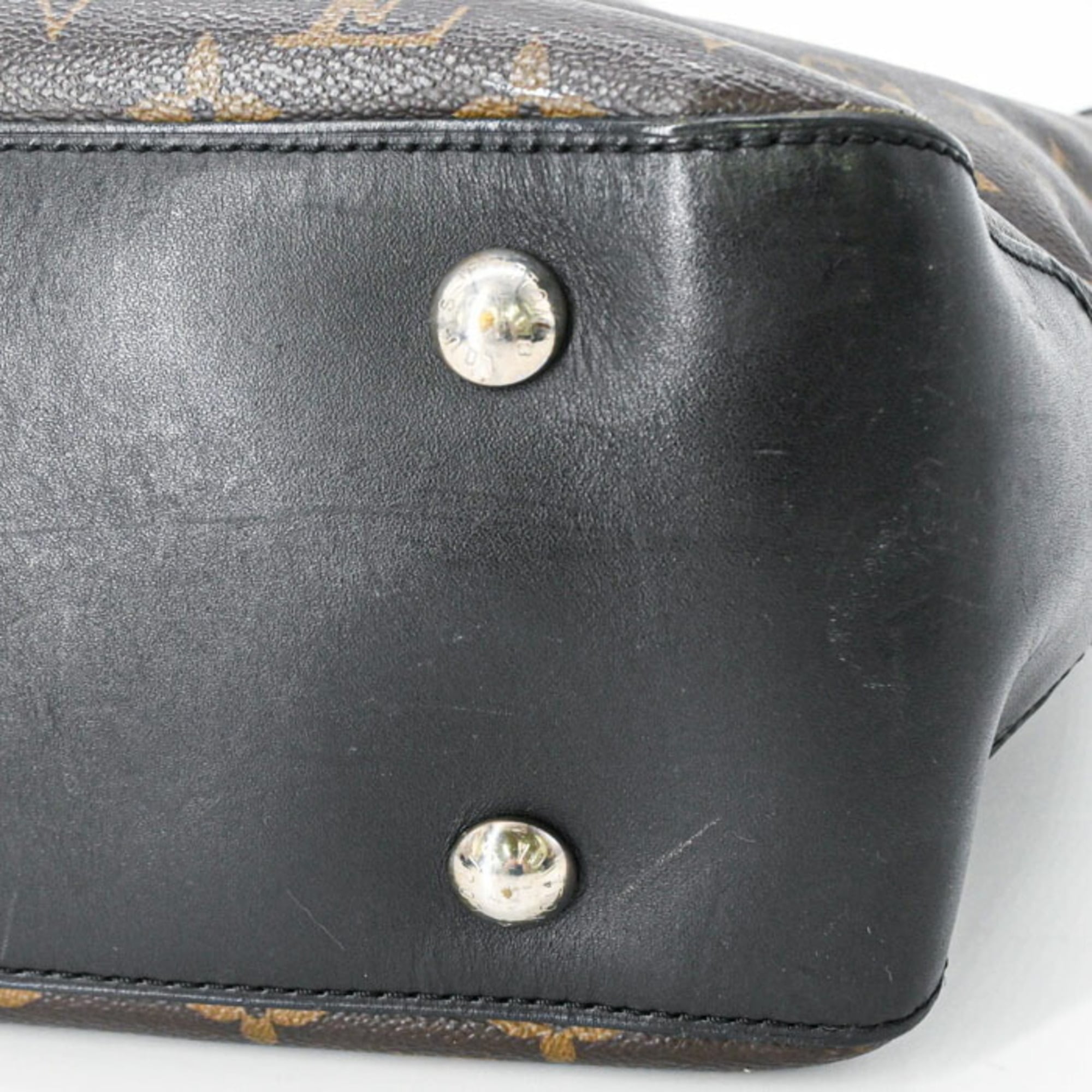 Louis Vuitton Black Brown Monogram Shoulder Bag Tote Bag (Pre-Owned)