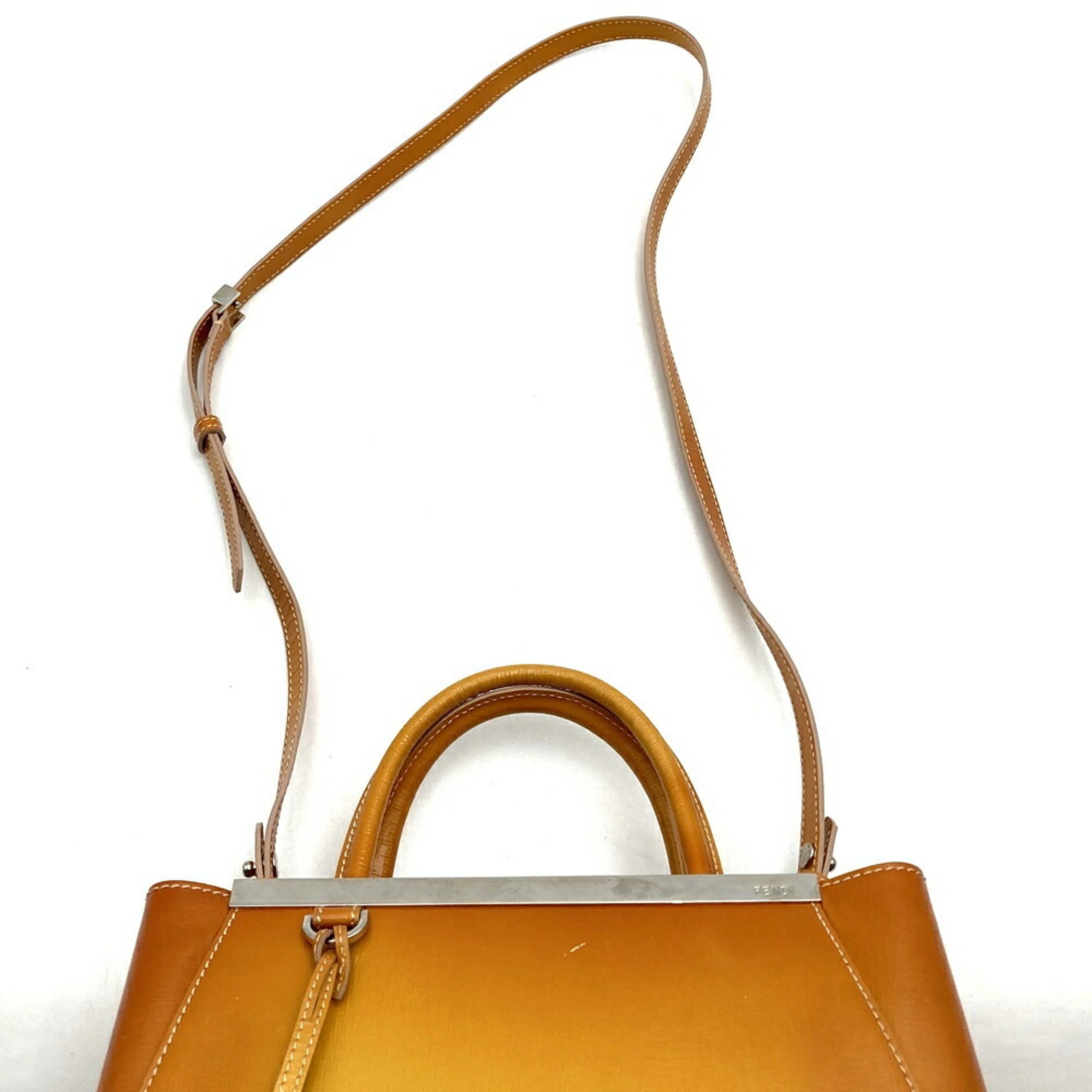 Fendi Yellow Pvc Leather Handbag Shoulder Bag (Pre-Owned)