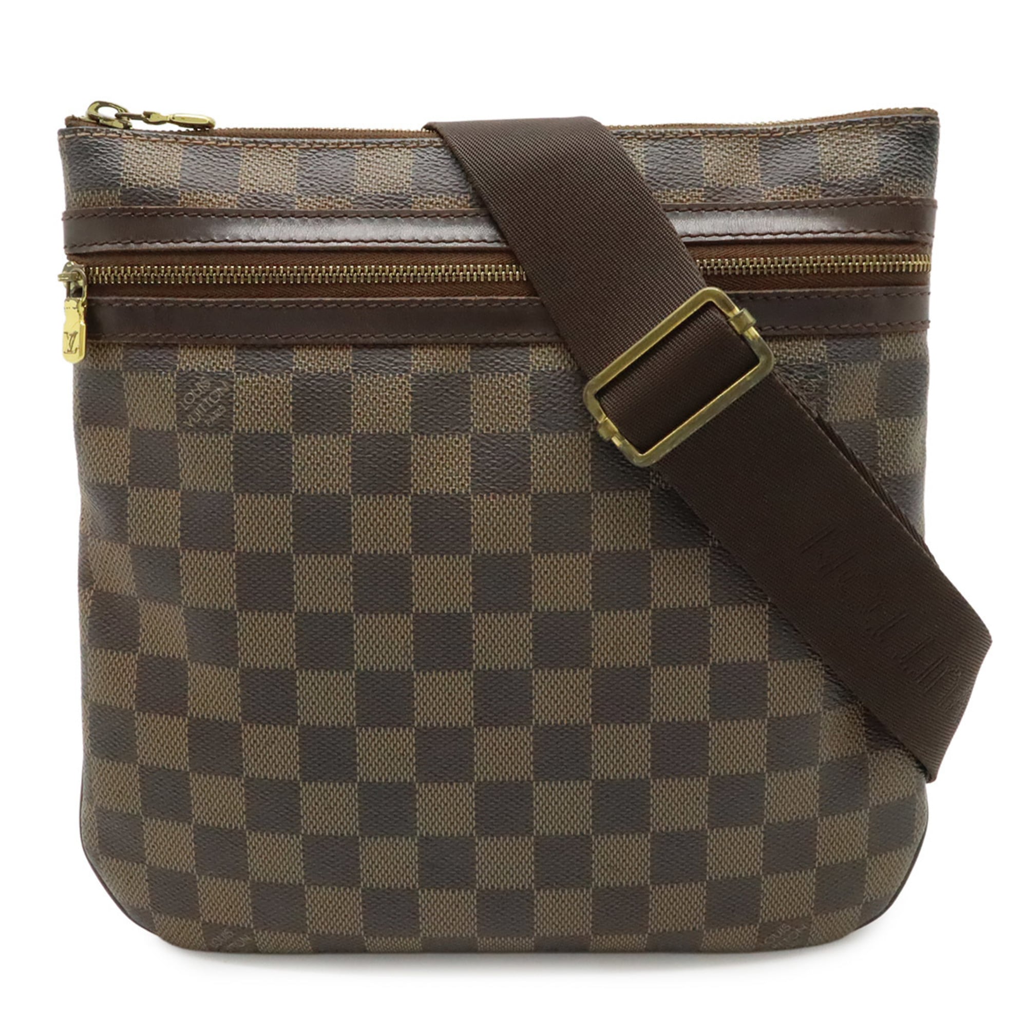 Louis Vuitton Brown Pvc Coated Canvas Pochette Shoulder Bag (Pre-Owned)