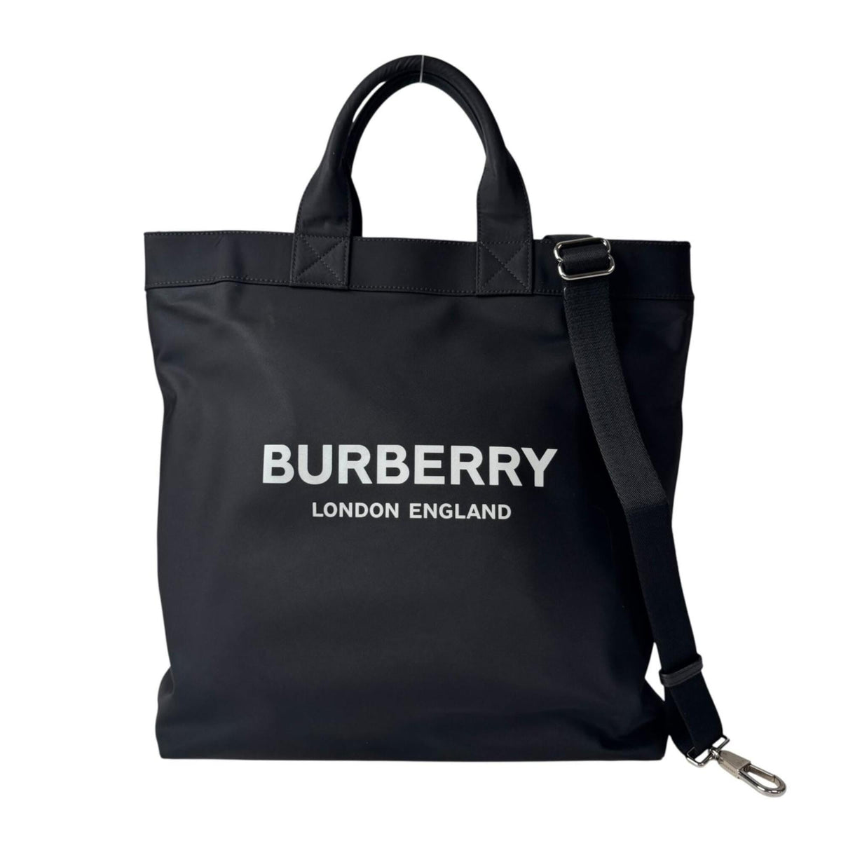 Burberry Black Nylon Shoulder Bag Tote Bag (Pre-Owned)