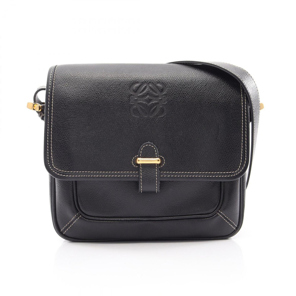 Loewe Black Leather Handbag Shoulder Bag (Pre-Owned)