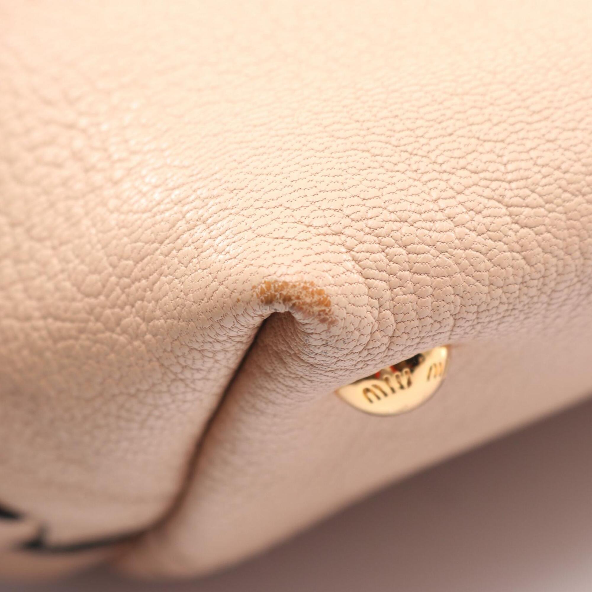 Miu Miu Beige Leather Handbag (Pre-Owned)