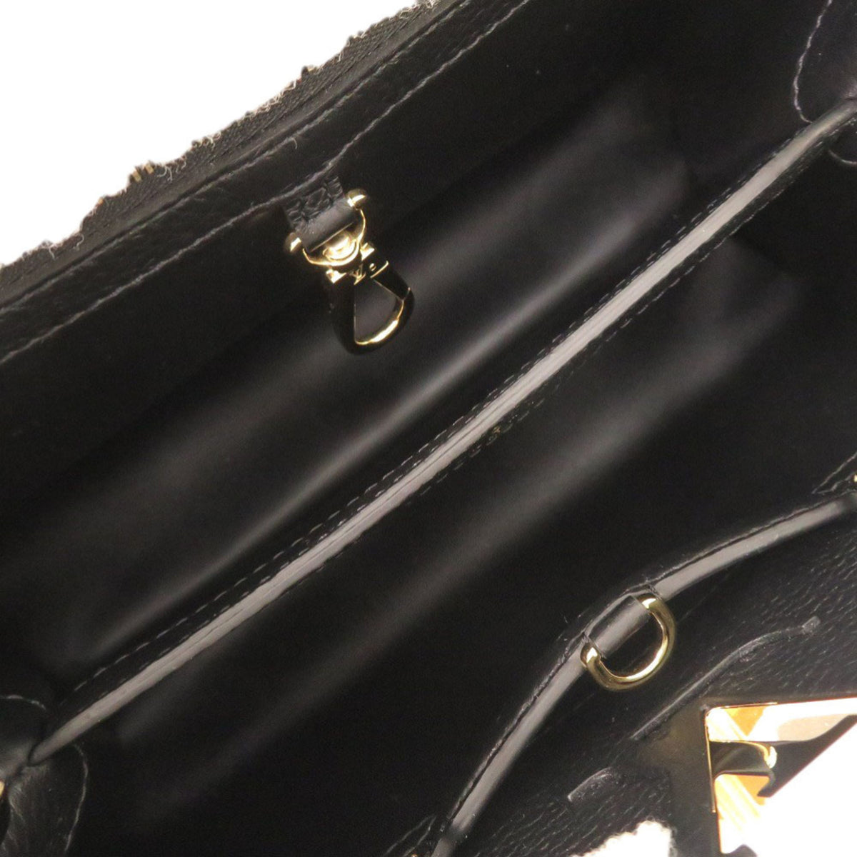 Louis Vuitton Black Leather Handbag (Pre-Owned)