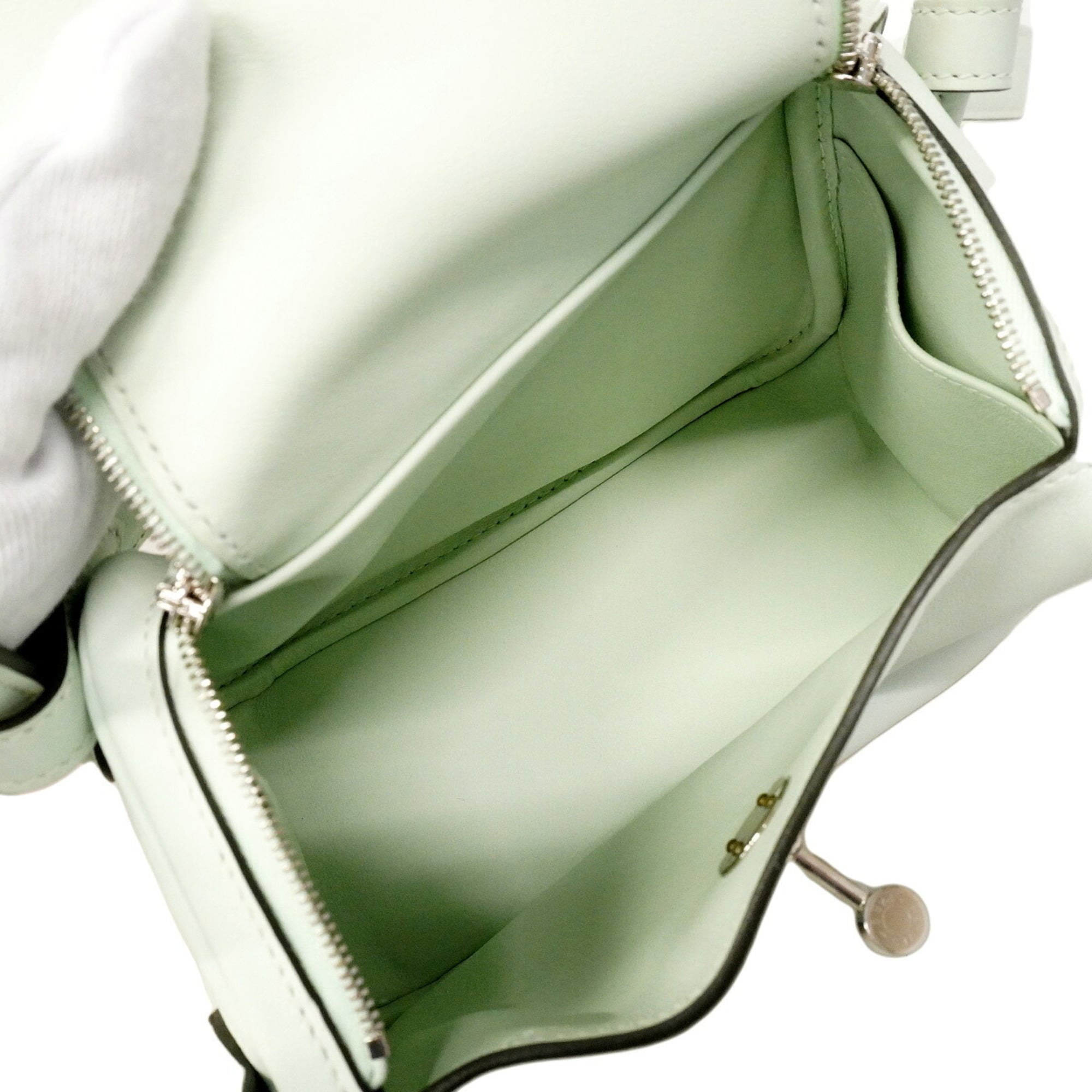 Hermes Green Swift Leather Handbag (Pre-Owned)