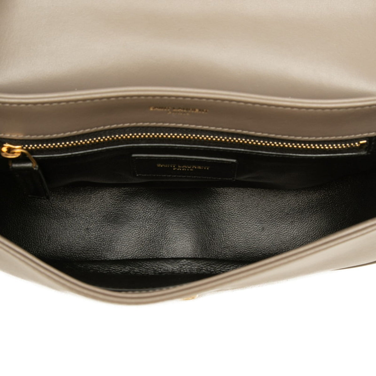 Saint Laurent Gray Leather Shoulder Bag (Pre-Owned)