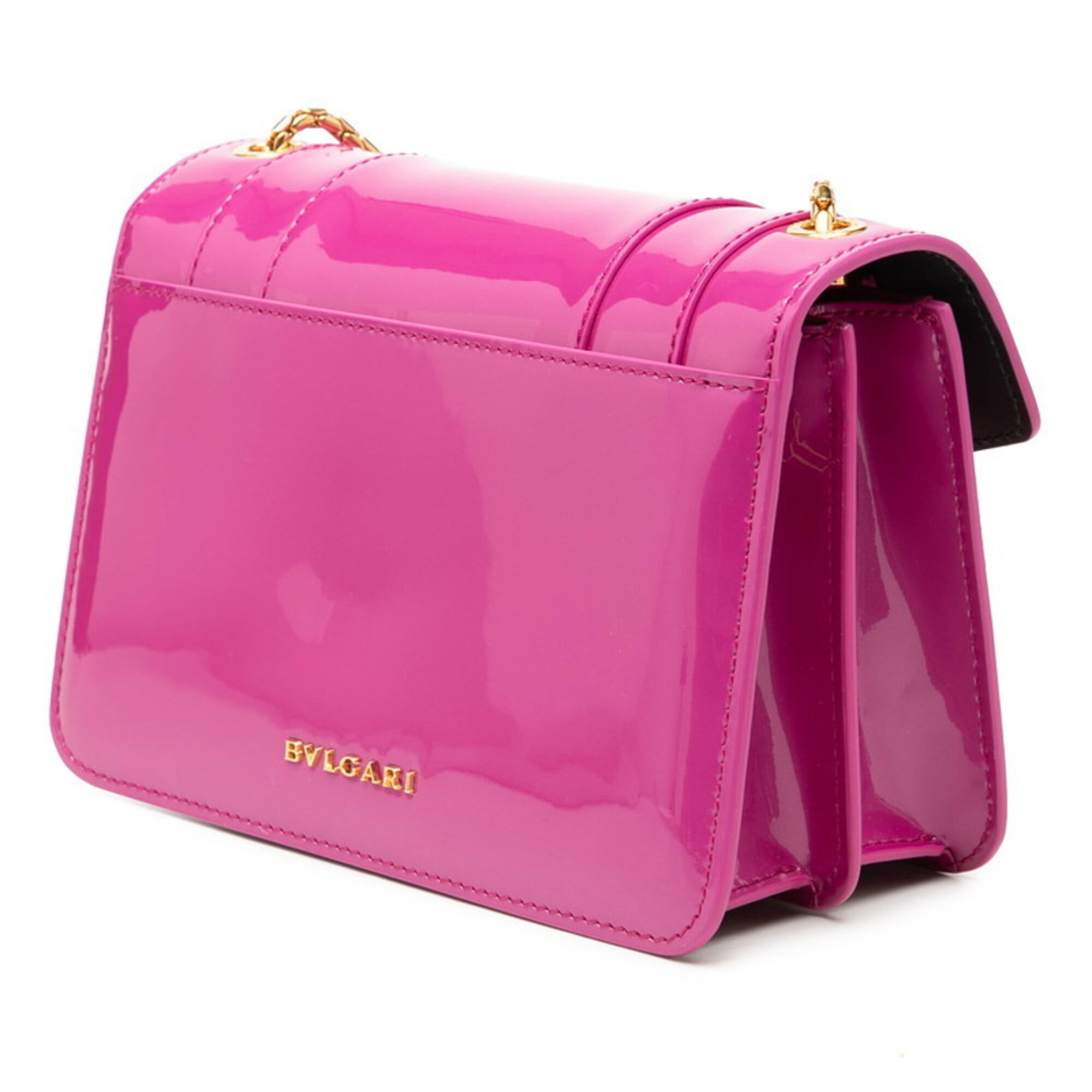 Bvlgari Pink Patent Leather Shoulder Bag (Pre-Owned)