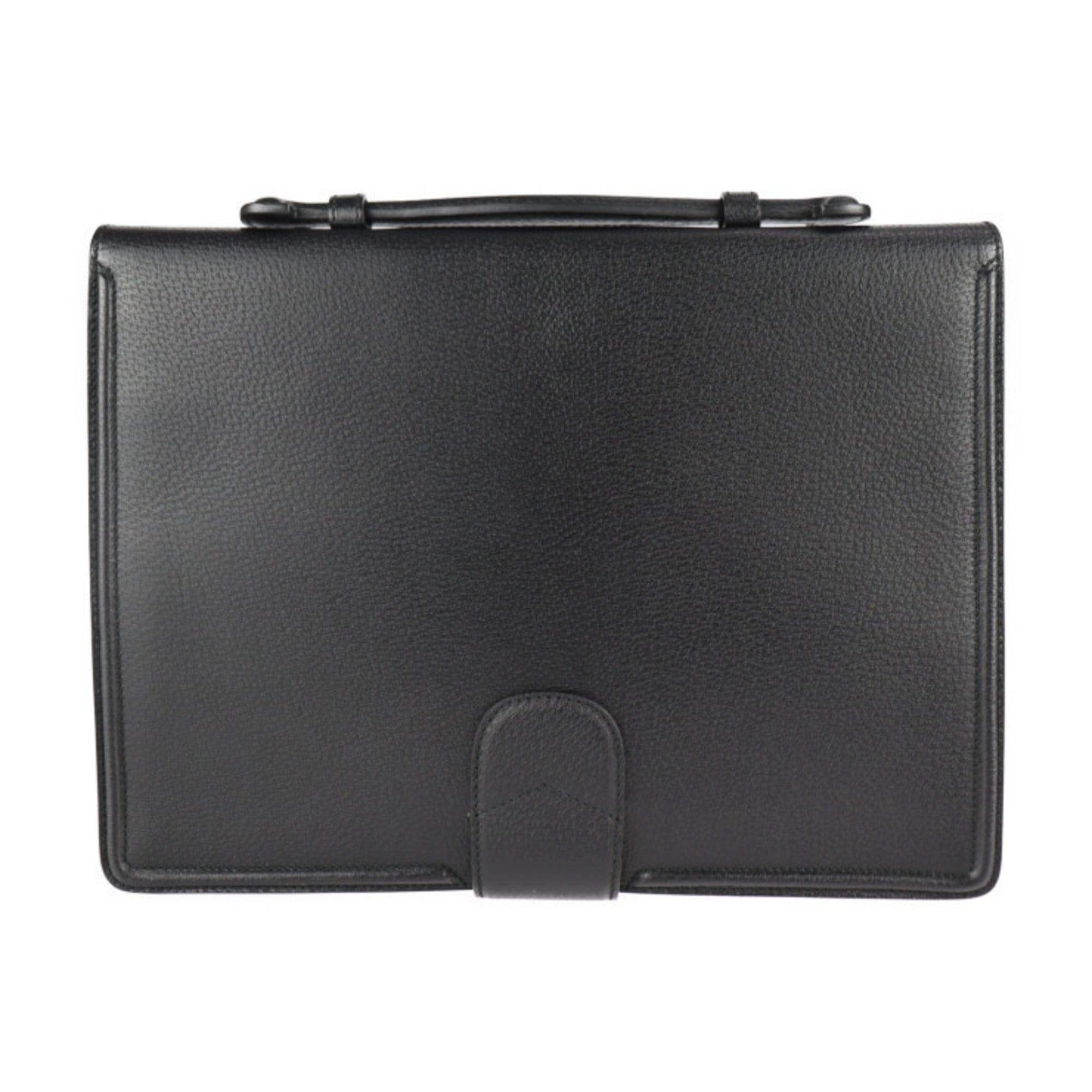 Gucci Black Leather Clutch Bag Handbag Tote Bag (Pre-Owned)