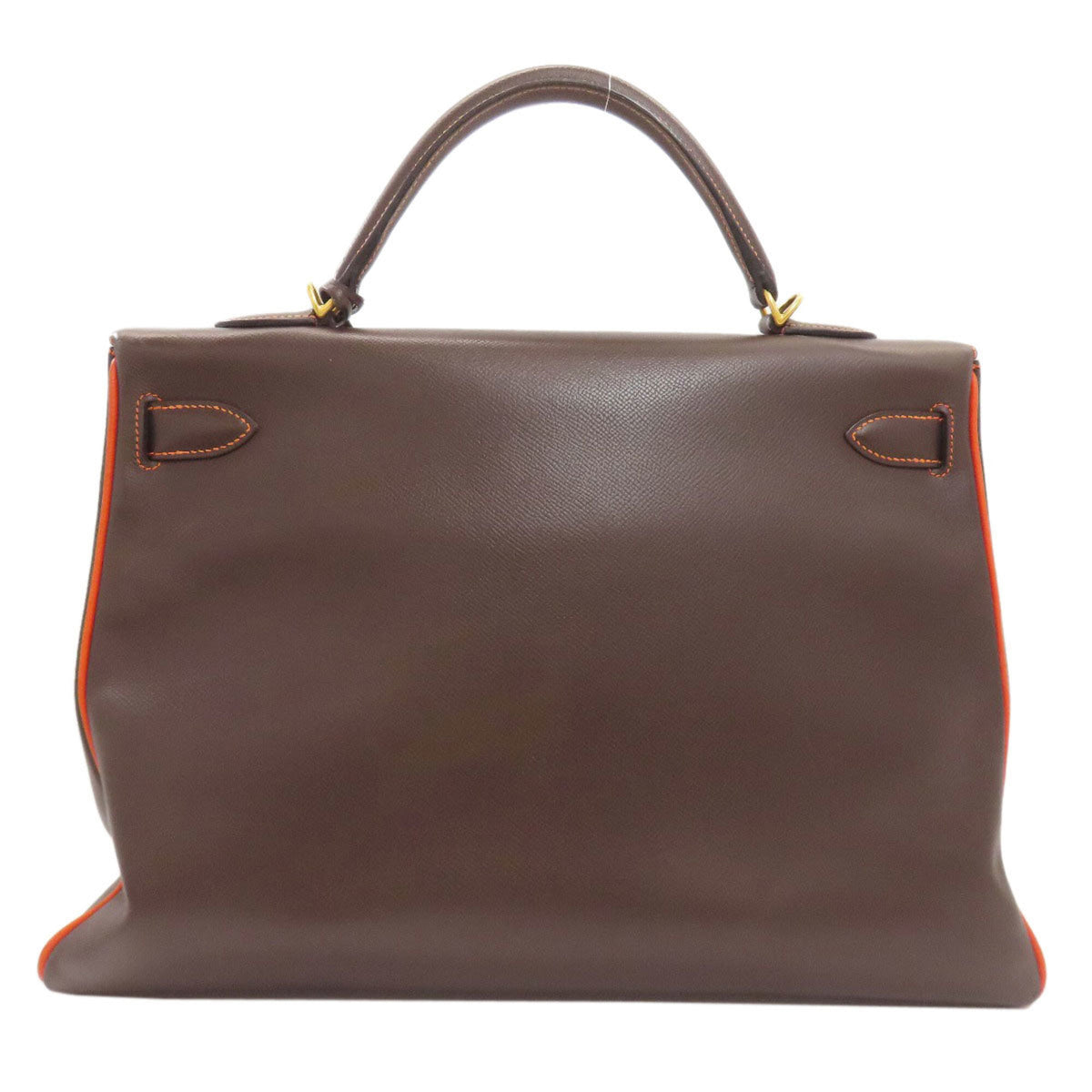 Hermes Brown Orange Epsom Leather Handbag (Pre-Owned)