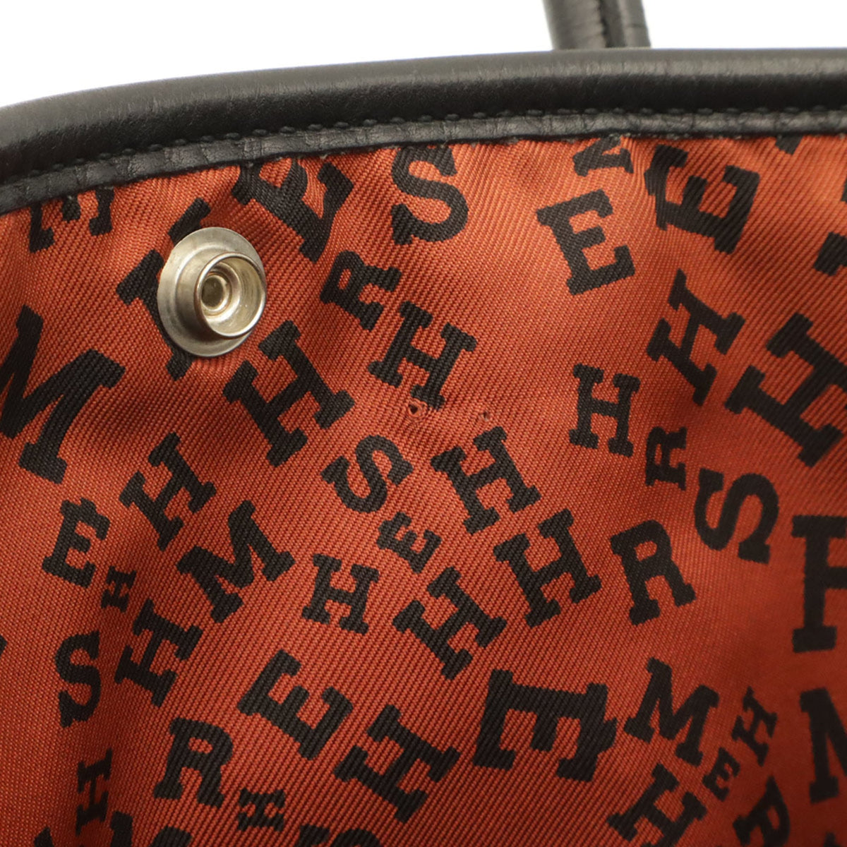 Hermes Black Gulliver Leather Handbag Tote Bag (Pre-Owned)