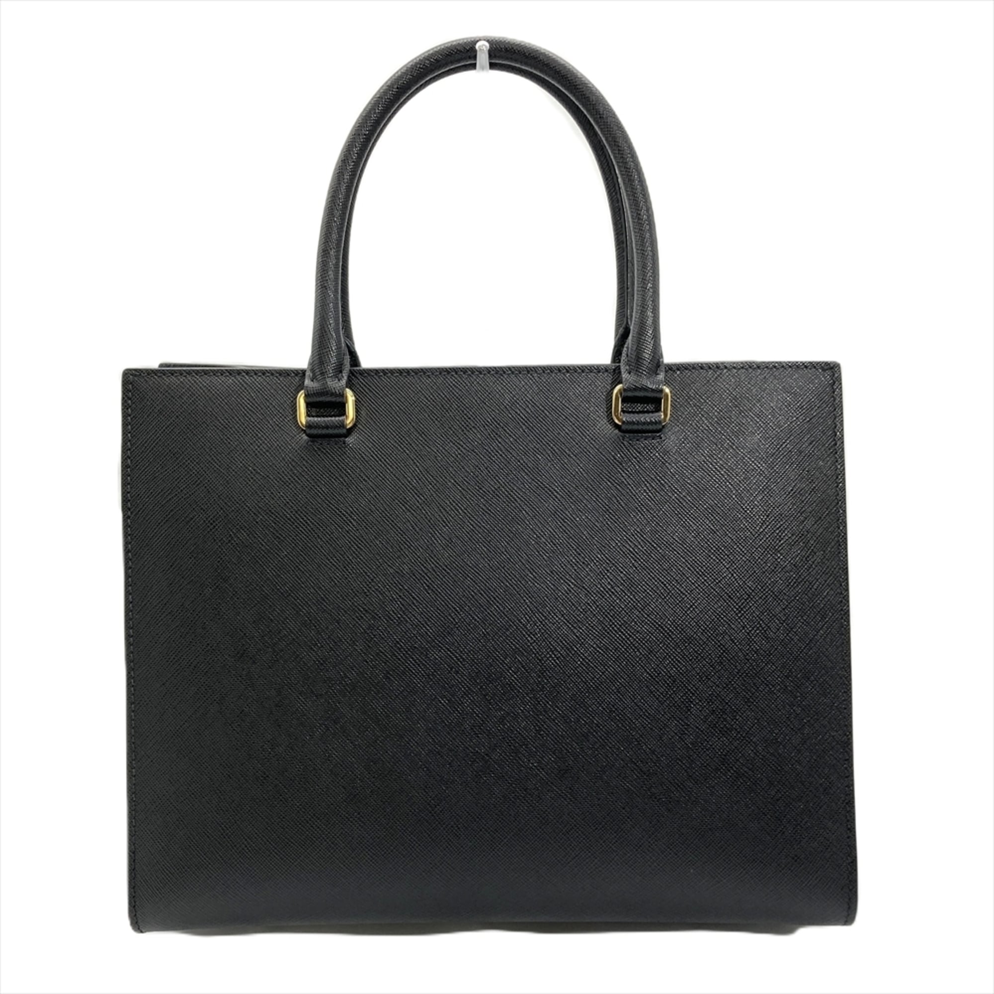 Prada Saffiano Black Saffiano Shoulder Bag (Pre-Owned)