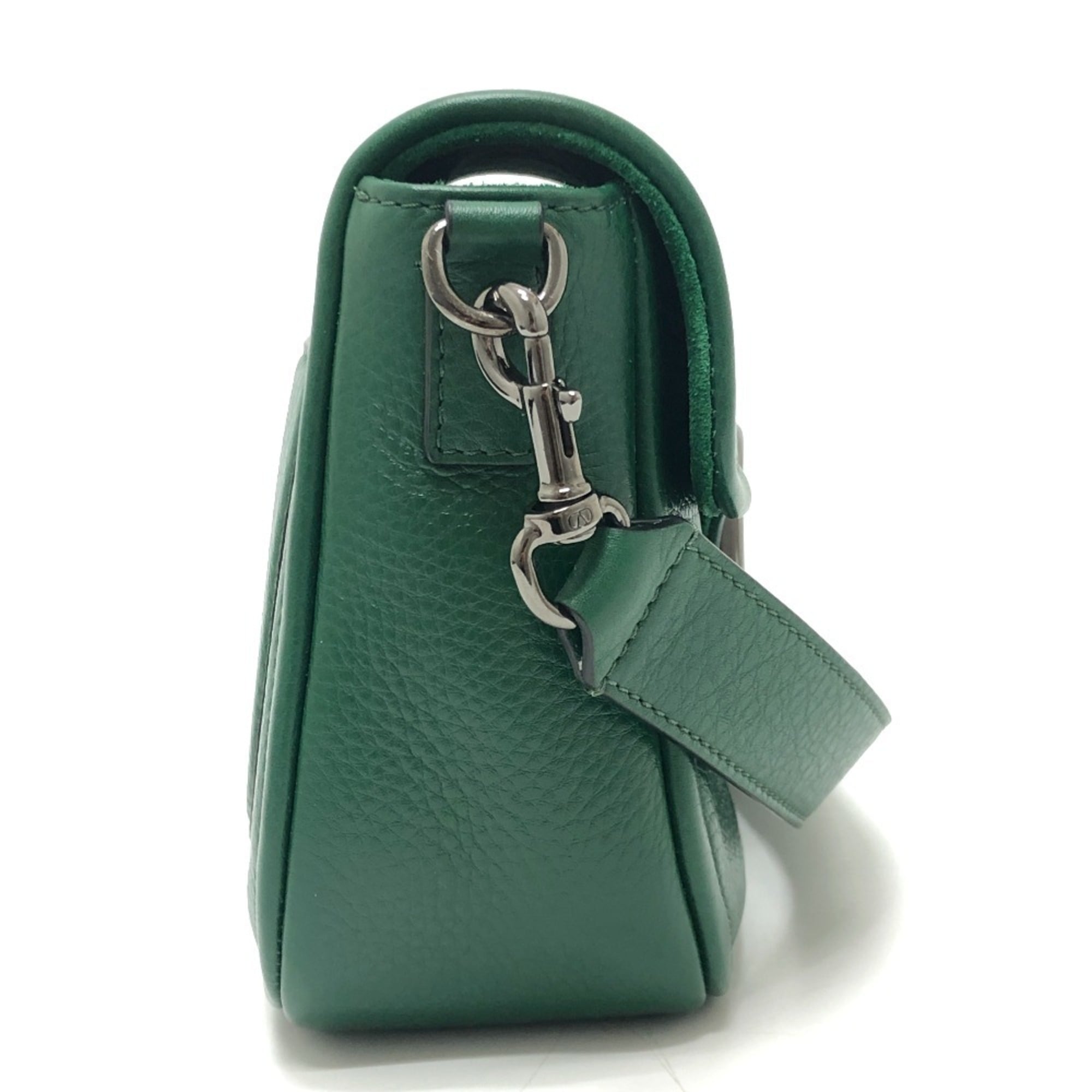 Valentino Garavani Green Leather Handbag Shoulder Bag (Pre-Owned)