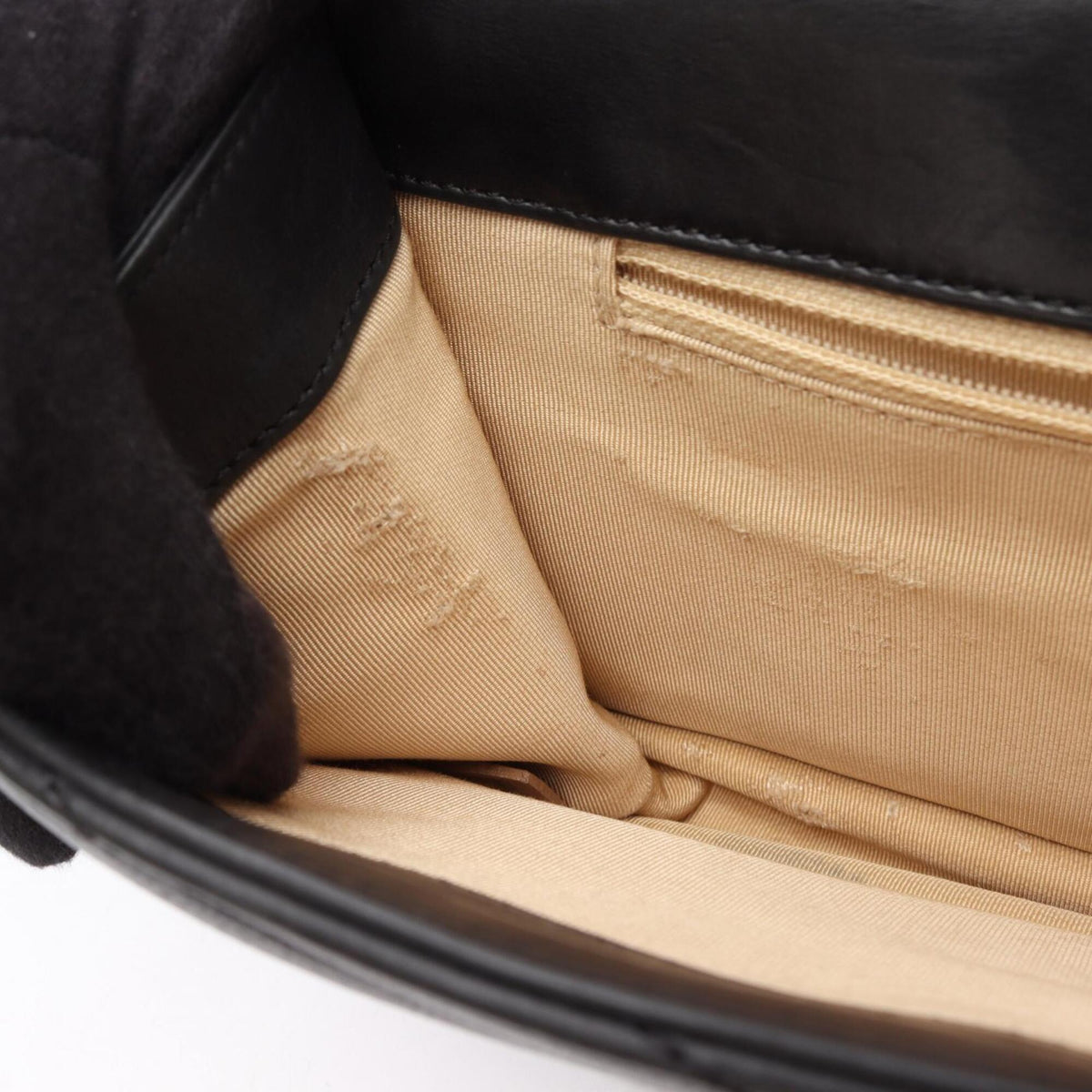 Chanel Black Leather Handbag Shoulder Bag (Pre-Owned)