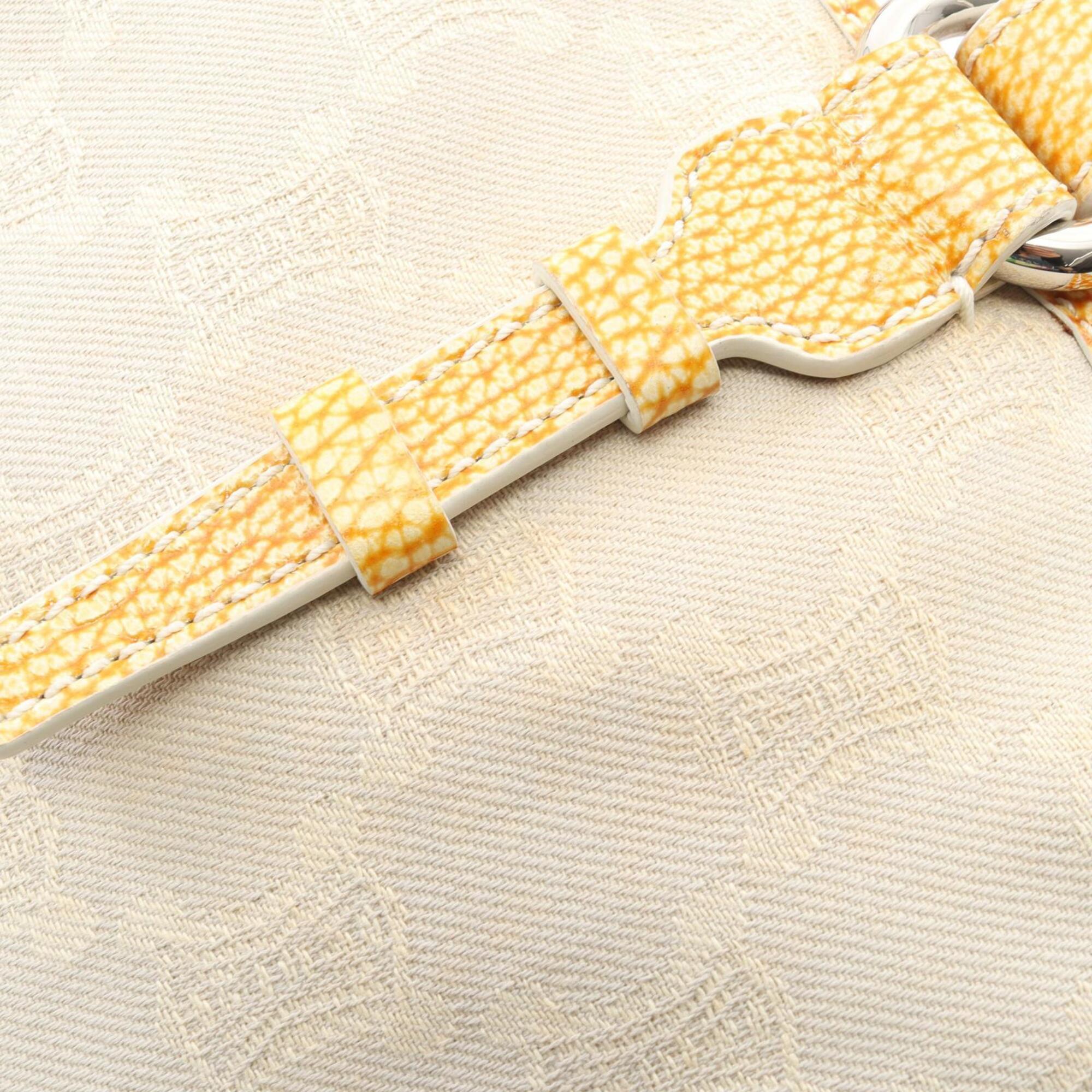 Celine Gray Yellow Canvas Handbag Tote Bag (Pre-Owned)