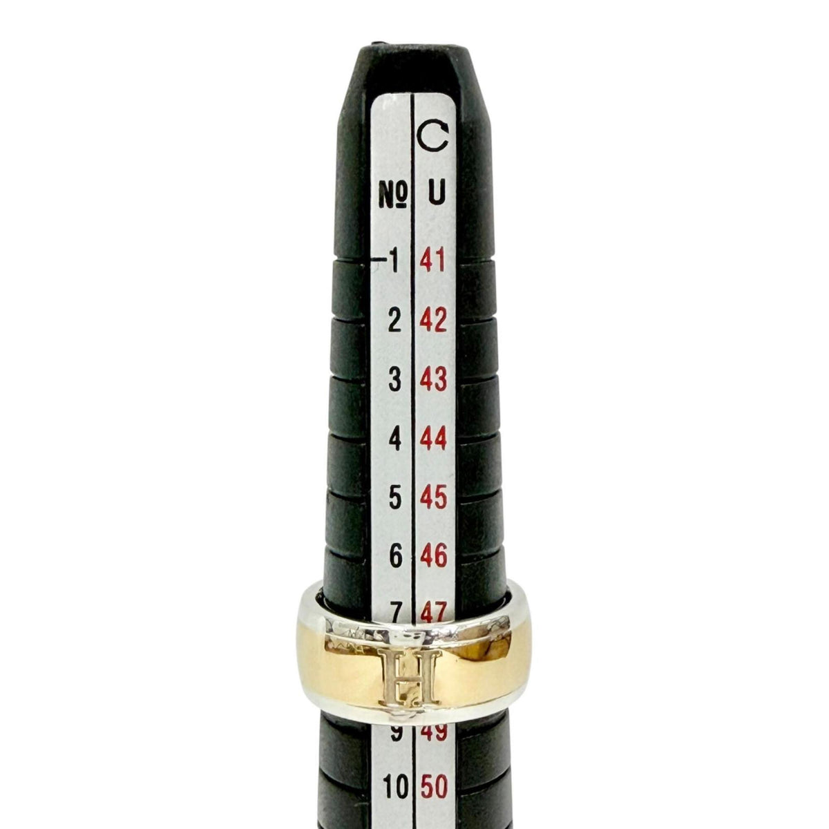 Hermes Gold Silver Gold (18K) Silver 925 Band Ring (Pre-Owned)