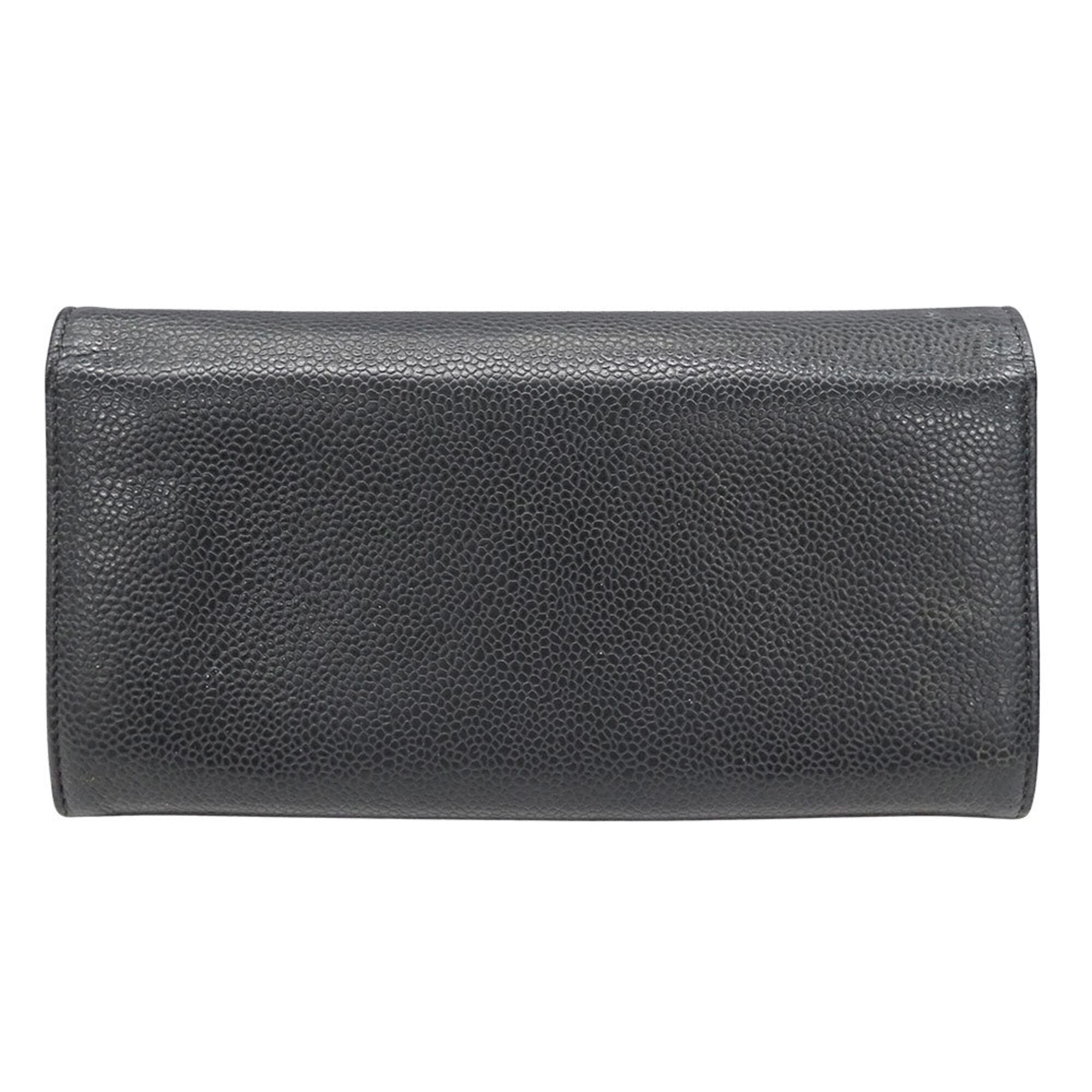 Chanel Charcoal Gray Grained Calfskin (Pre-Owned)