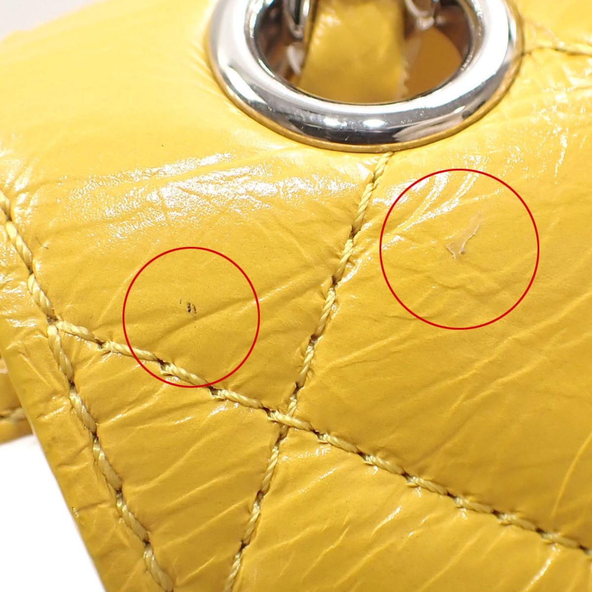 Chanel Yellow Leather Vinyl Backpack (Pre-Owned)