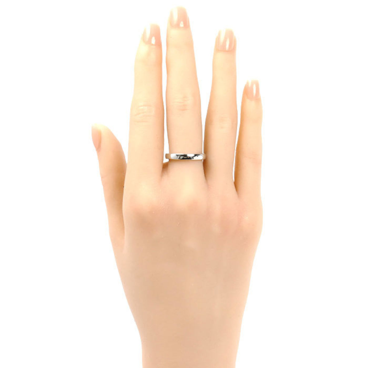 Chanel Platinum 950 Band Ring (Pre-Owned)