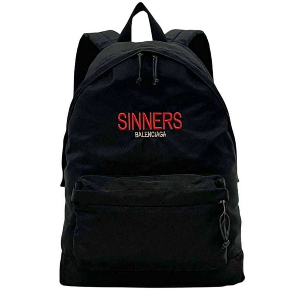 Balenciaga Black Canvas Leather Backpack (Pre-Owned)