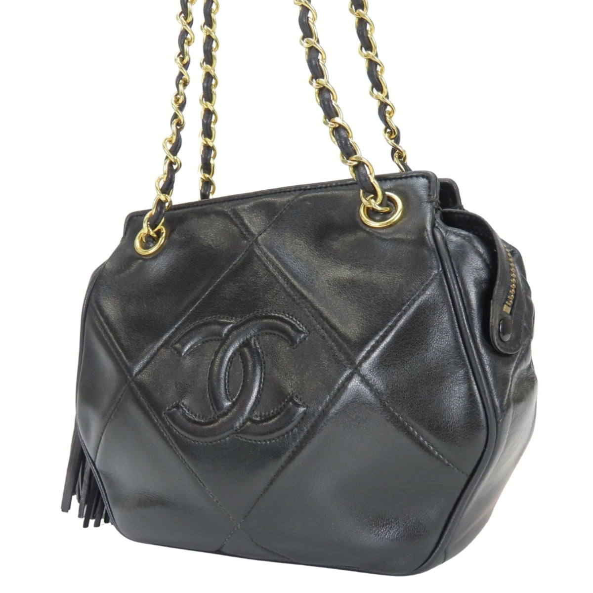 Chanel Black Leather Shoulder Bag (Pre-Owned)