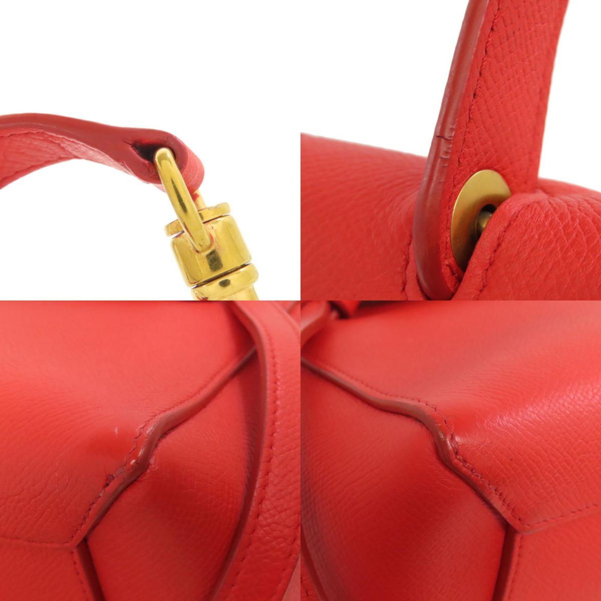 Celine Red Color Leather Handbag (Pre-Owned)
