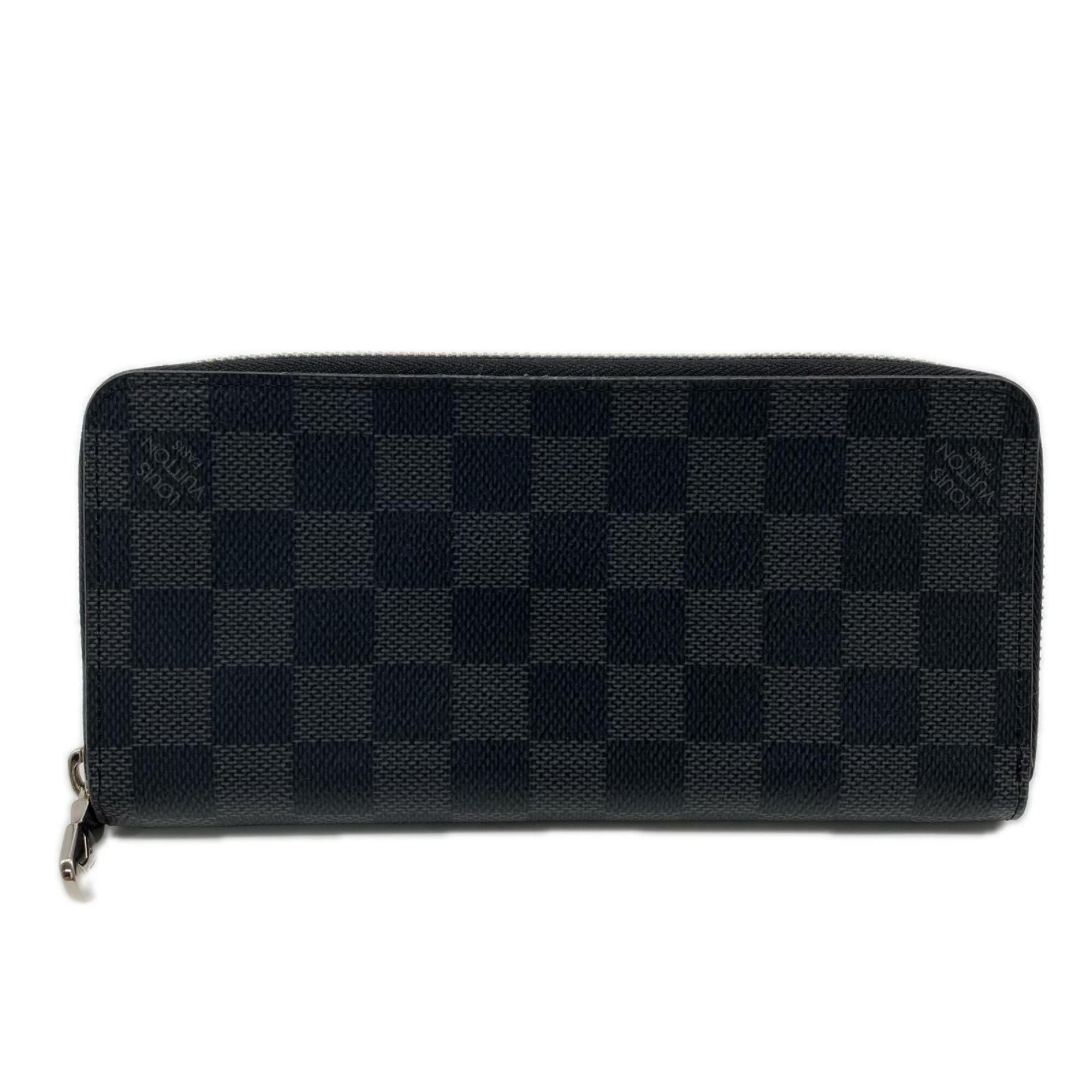 Louis Vuitton Damier Graphite Black Gray Coated Canvas Leather Long Wallet (Bi-Fold) (Pre-Owned)