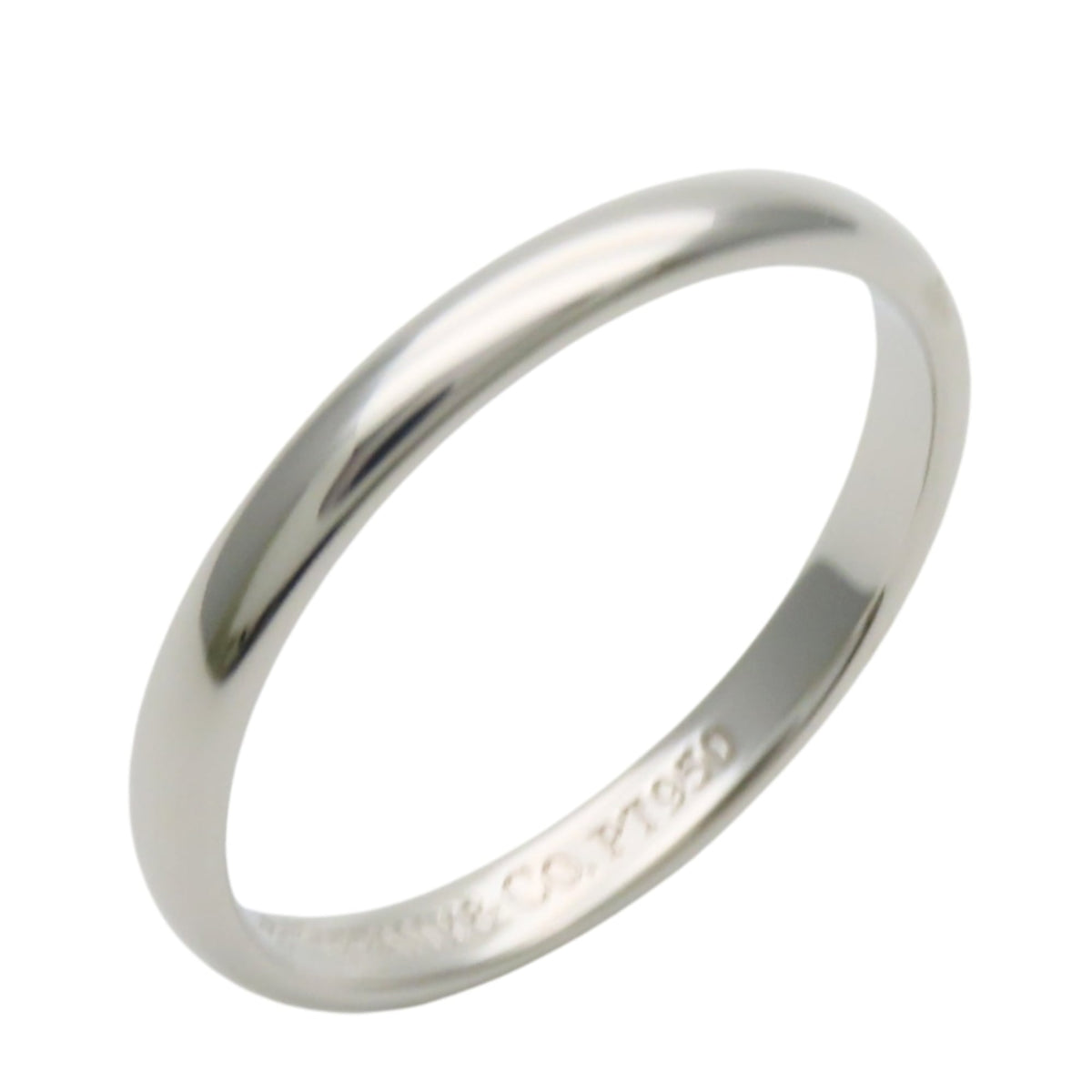Tiffany Platinum Platinum 950 Band Ring (Pre-Owned)