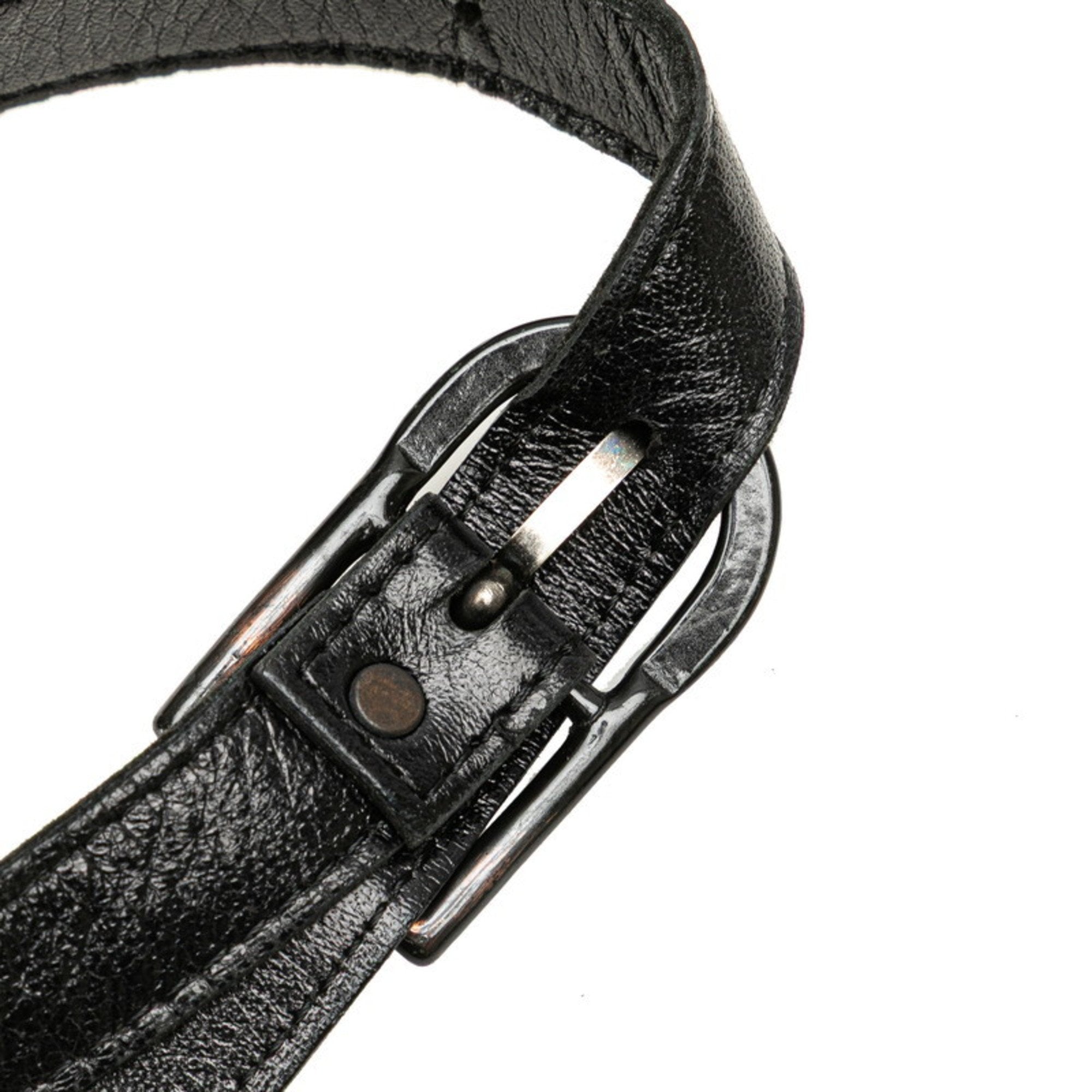 Saint Laurent Black Leather Shoulder Bag (Pre-Owned)