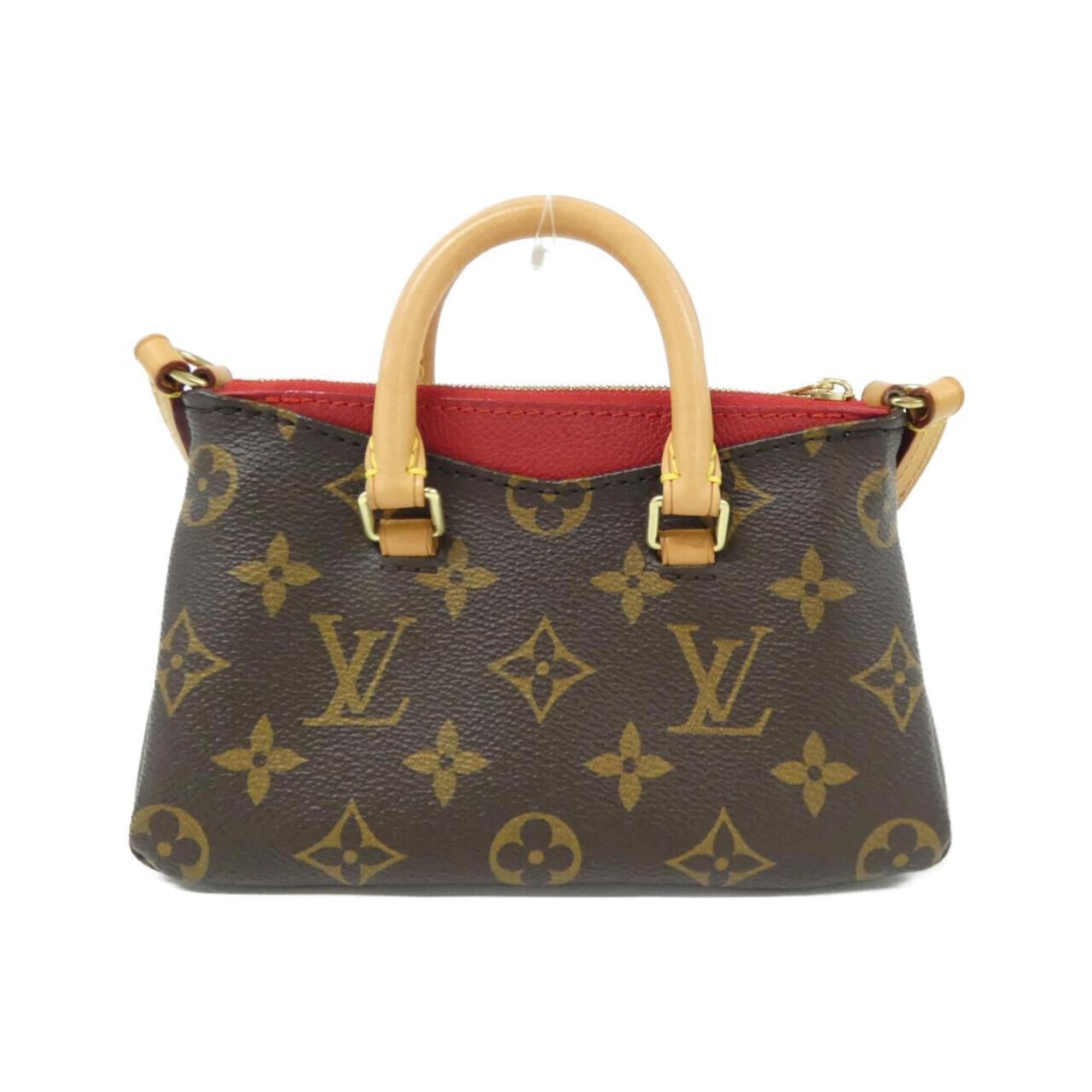 Louis Vuitton Monogram Cerise Marron Coated Canvas Leather Handbag (Pre-Owned)