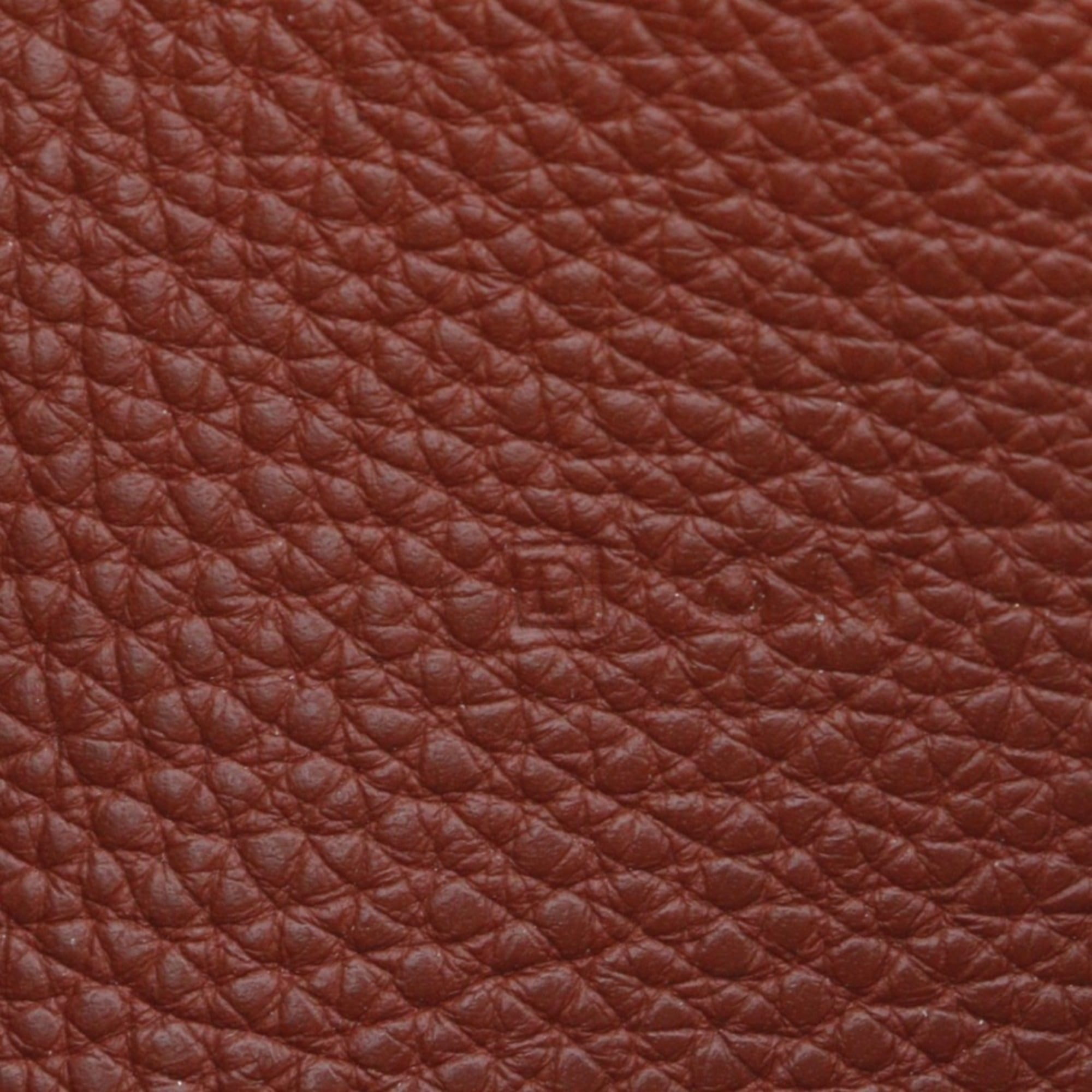 Hermes Bordeaux Taurillon Clemence Leather Coin Purse/Coin Case (Pre-Owned)