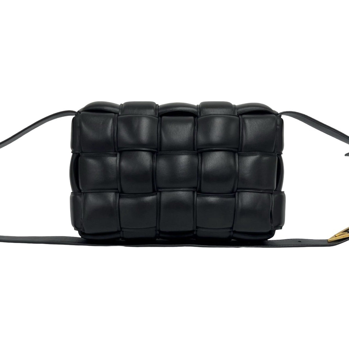 Bottega Veneta Black Leather Crossbody Bag Shoulder Bag (Pre-Owned)
