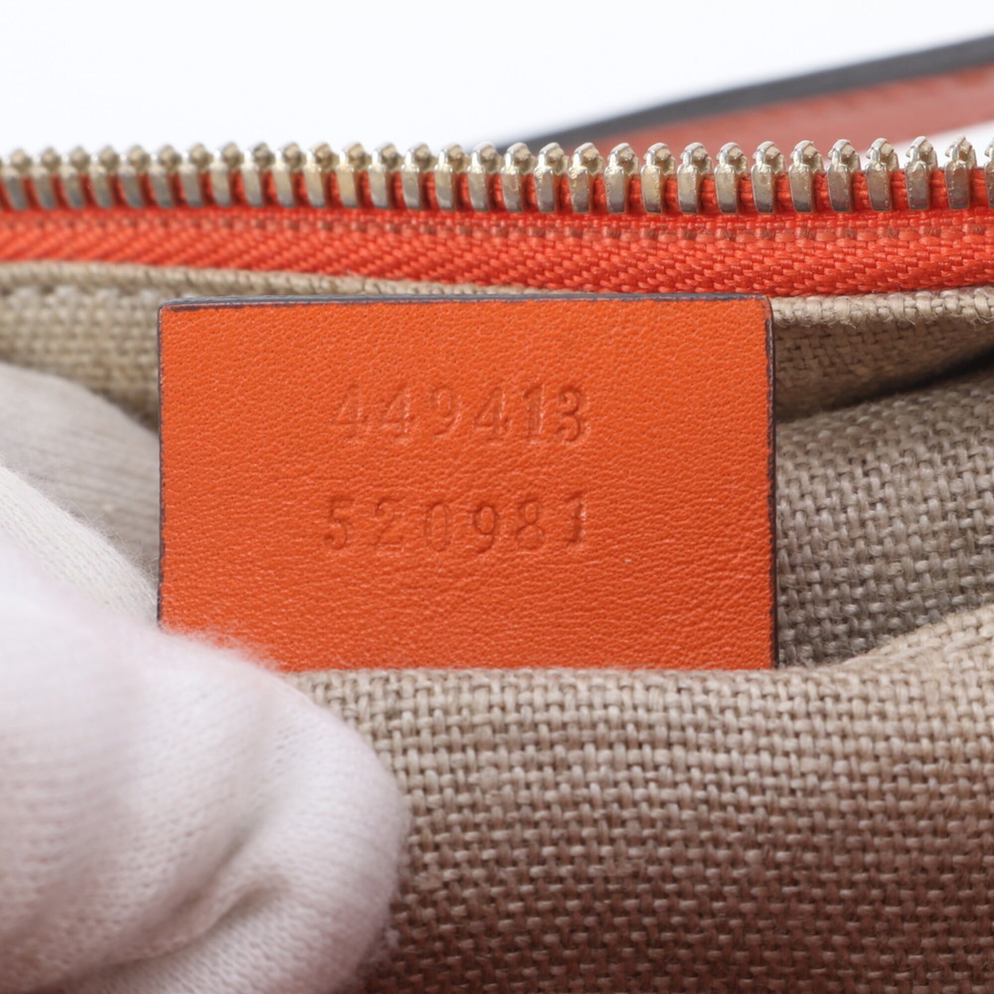 Gucci Guccissima Orange Leather Shoulder Bag (Pre-Owned)