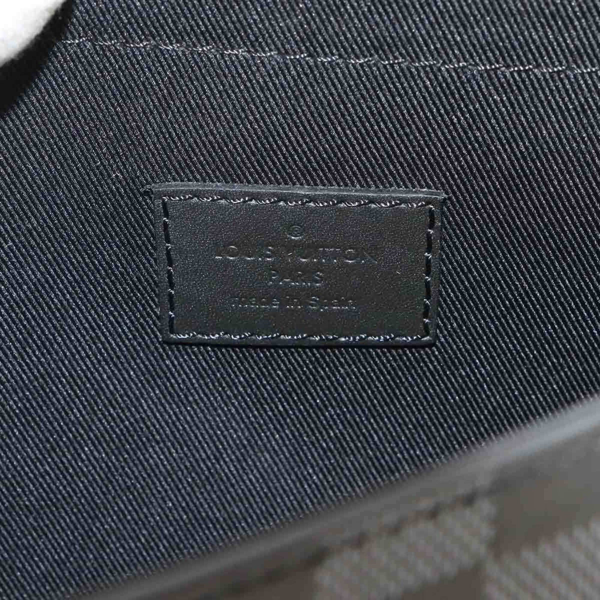 Louis Vuitton Black Damier Canvas Infini Silver Damier Canvas Messenger Bag Shoulder Bag (Pre-Owned)