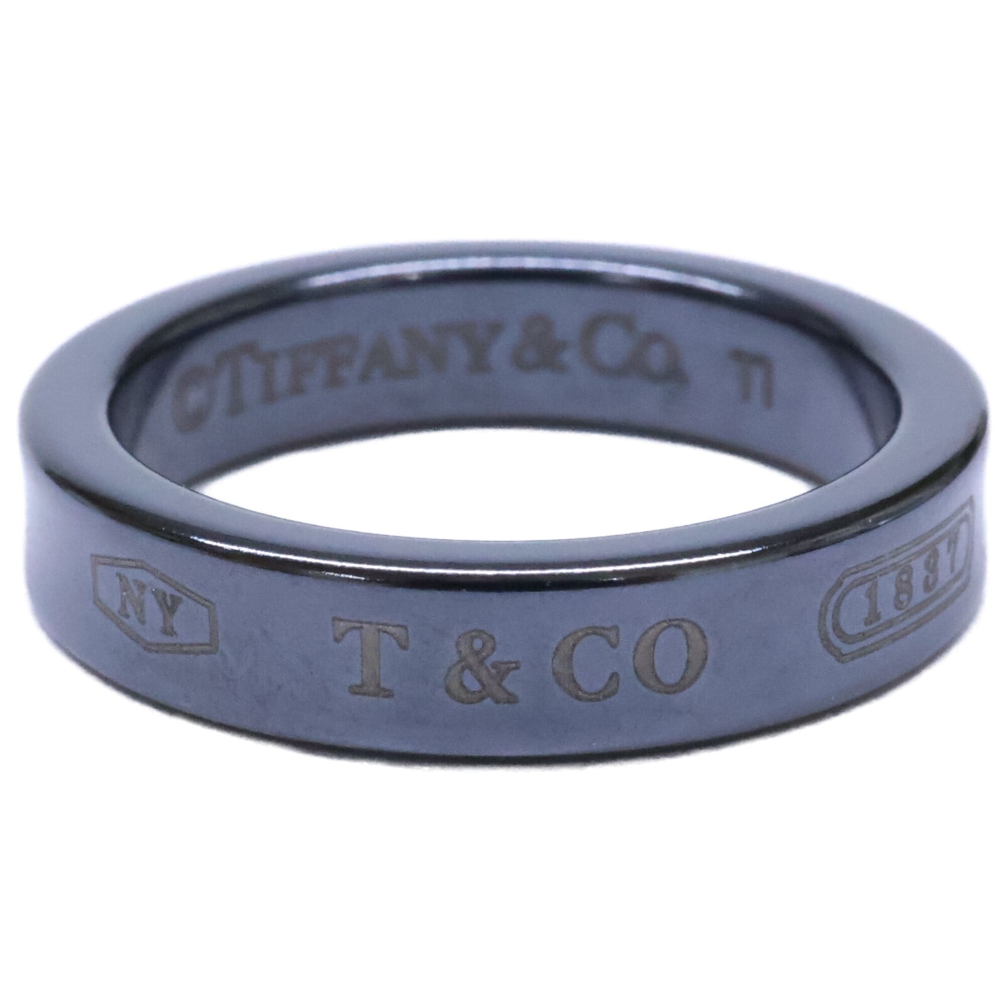 Tiffany Black Titanium Band Ring (Pre-Owned)
