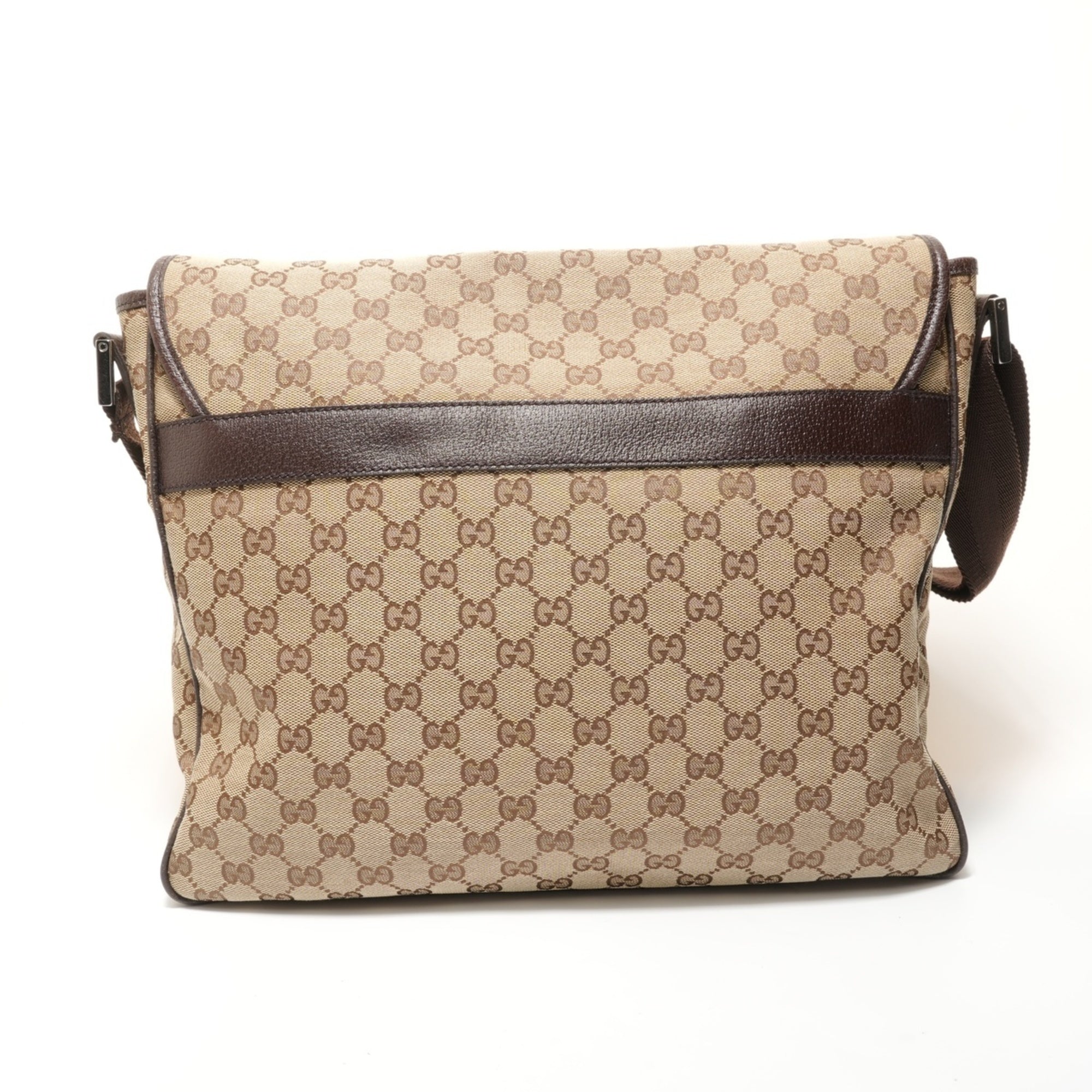 Gucci Gg Canvas Beige Gg Canvas Shoulder Bag (Pre-Owned)